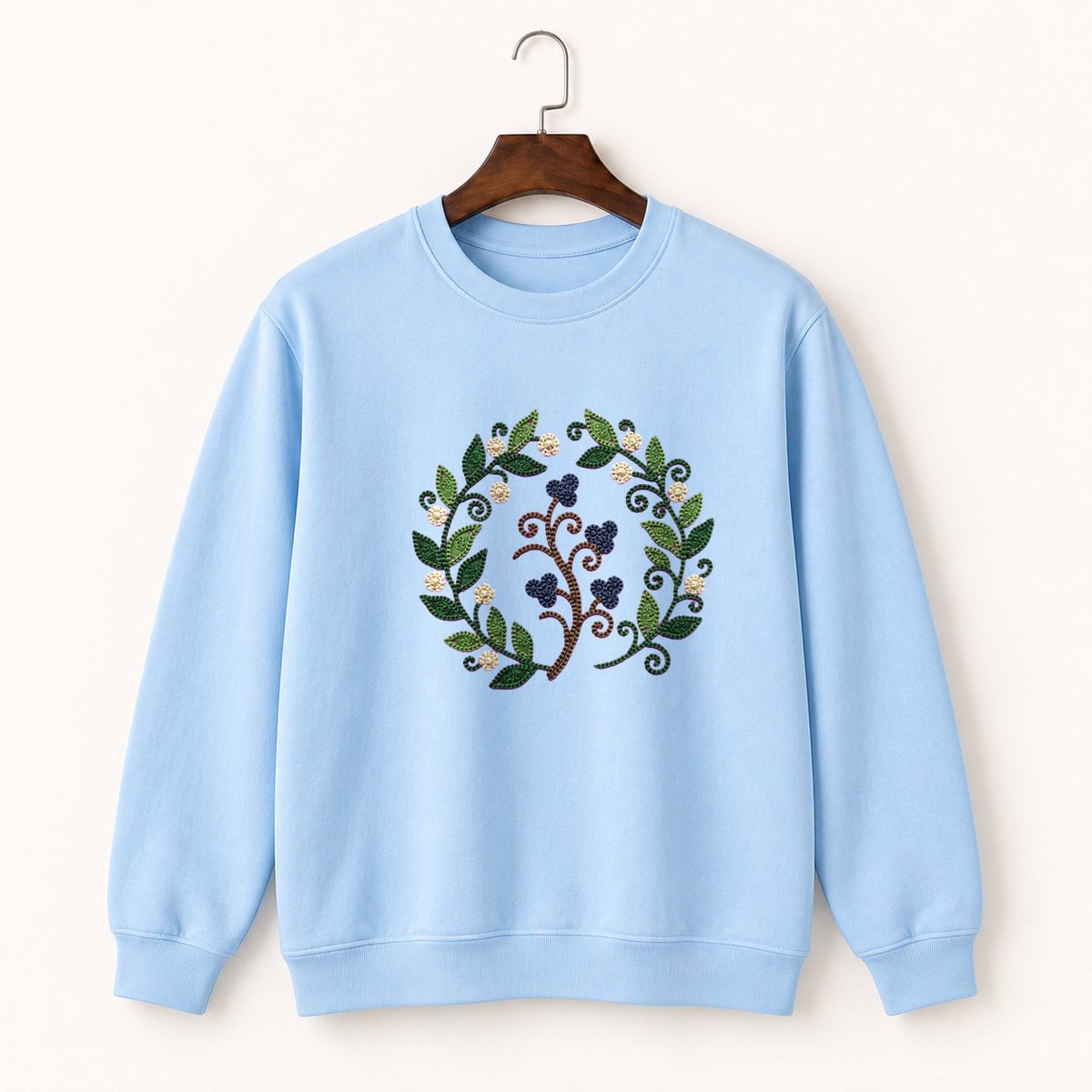 Juniper Berry Branch Crewneck Sweatshirt 1