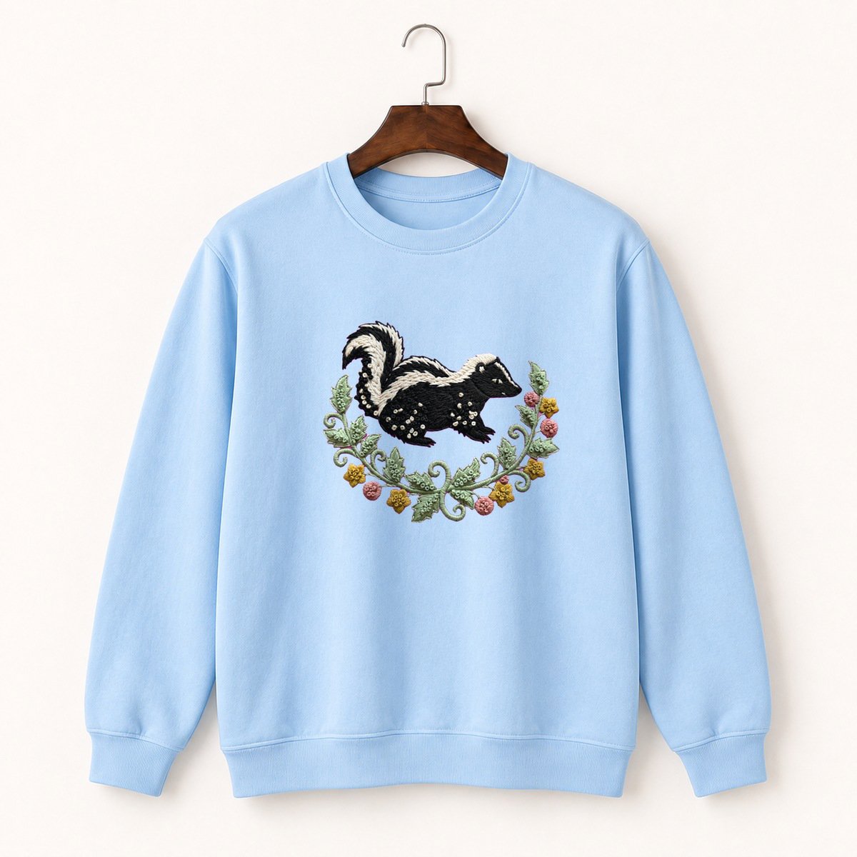 Striped Skunk Crewneck Sweatshirt 1