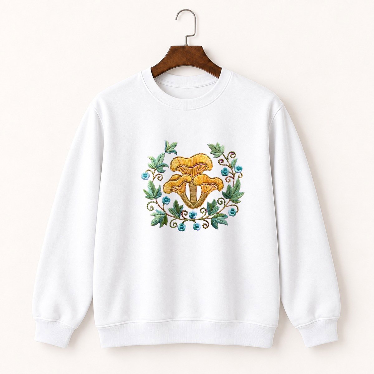Chanterelle Mushroom Crewneck Sweatshirt 5