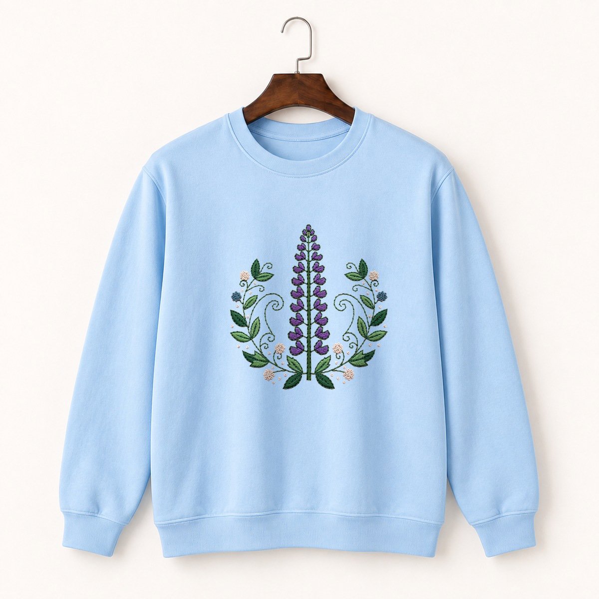 Lupine Flower Crewneck Sweatshirt 1