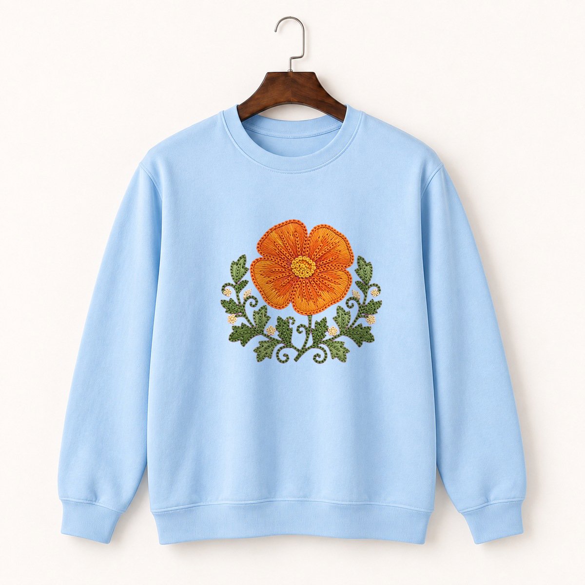 California Poppy Crewneck Sweatshirt 1