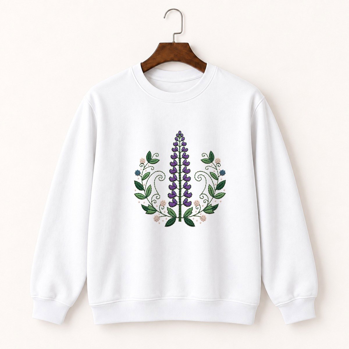Lupine Flower Crewneck Sweatshirt 5