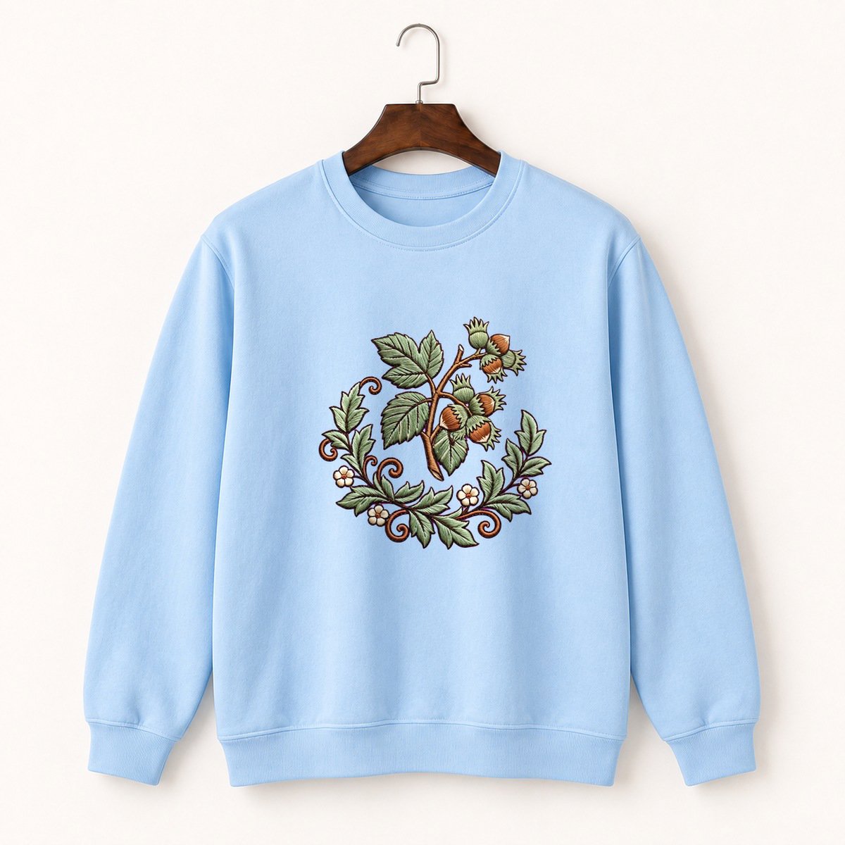 Hazelnut Branch Crewneck Sweatshirt 1