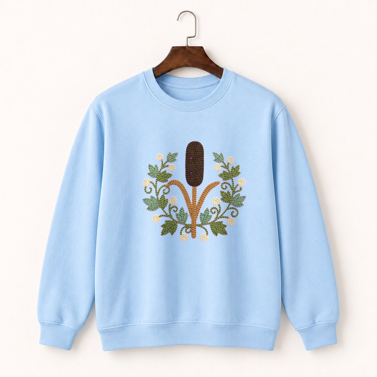 Cattail Plant Crewneck Sweatshirt 1