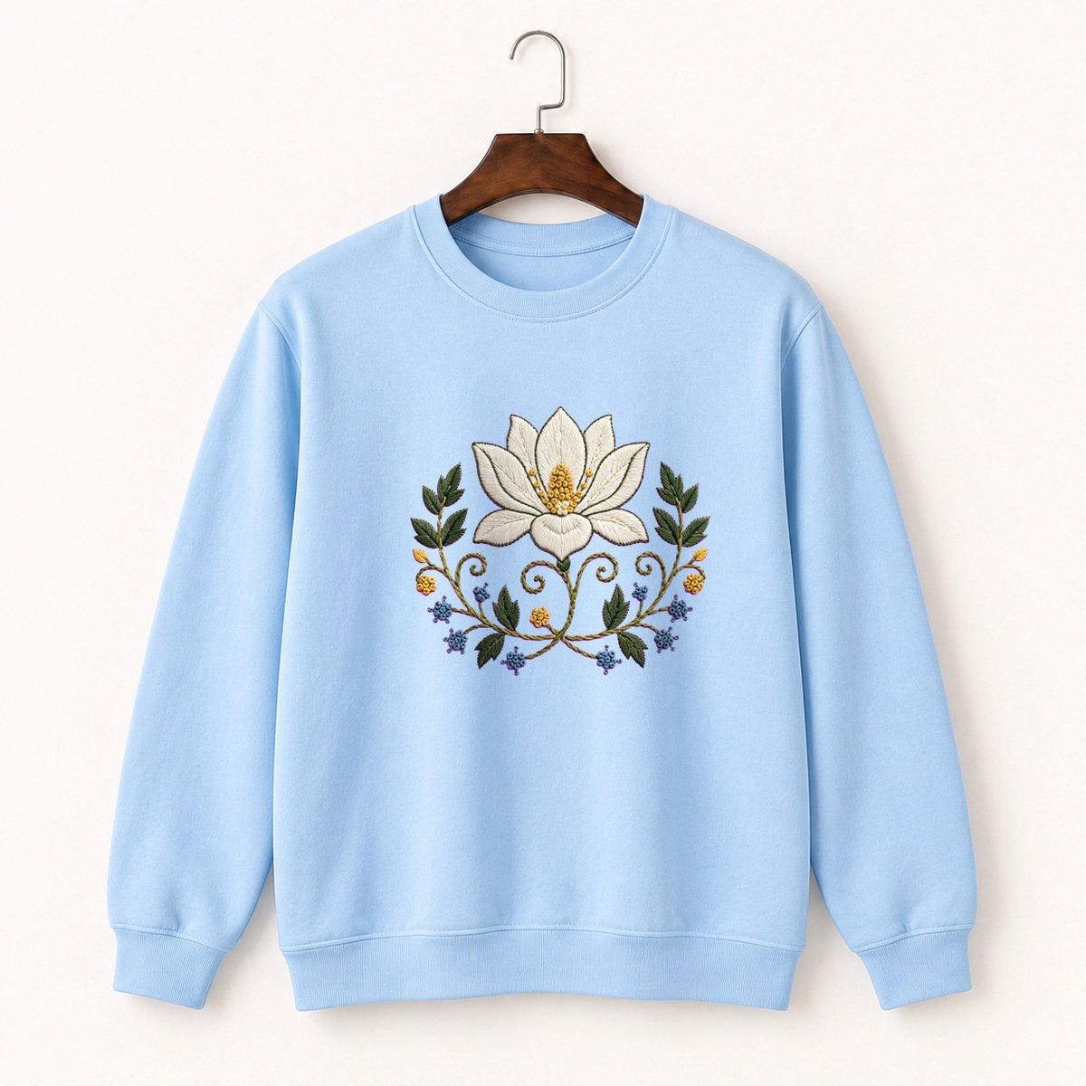 Magnolia Flower Crewneck Sweatshirt 1
