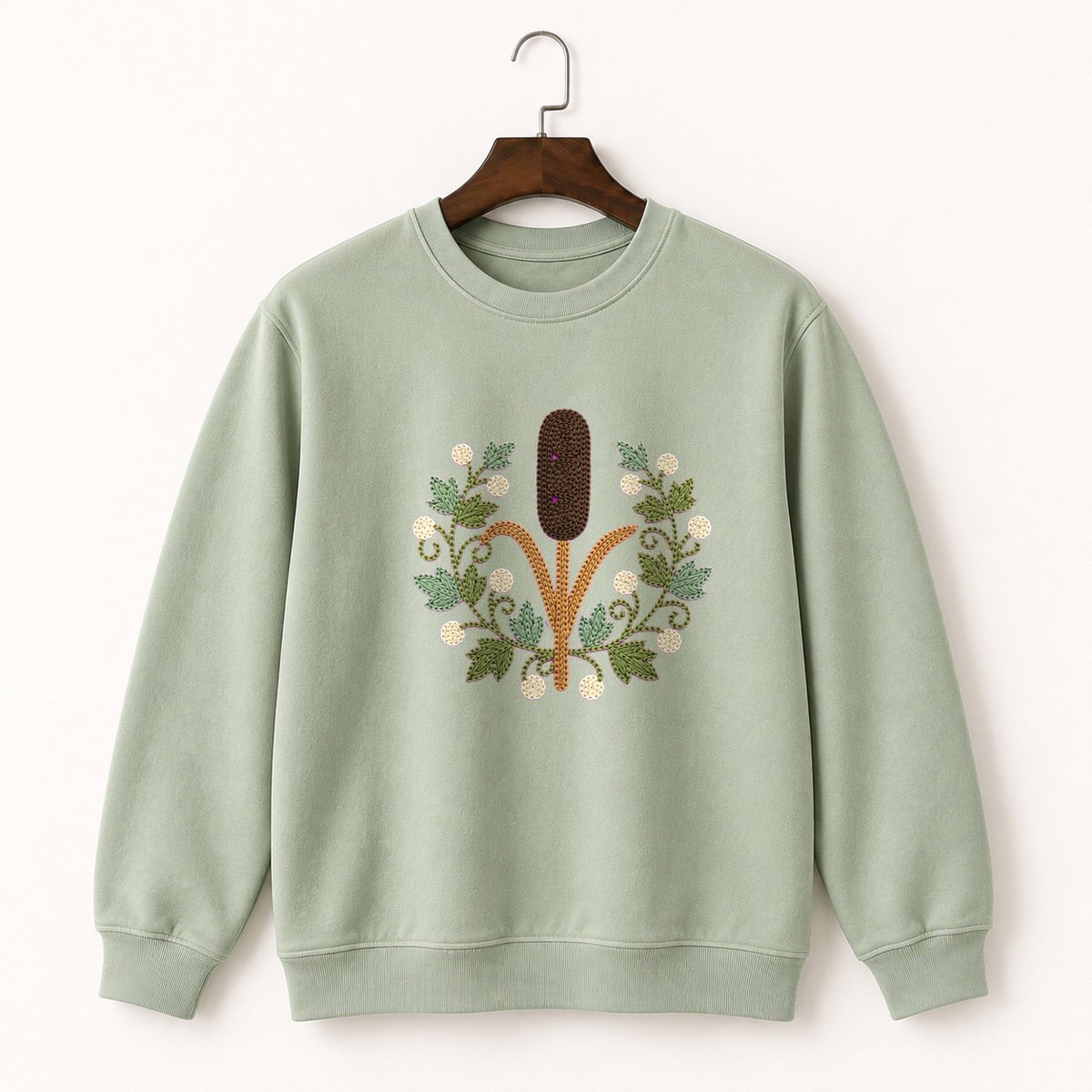 Cattail Plant Crewneck Sweatshirt 2