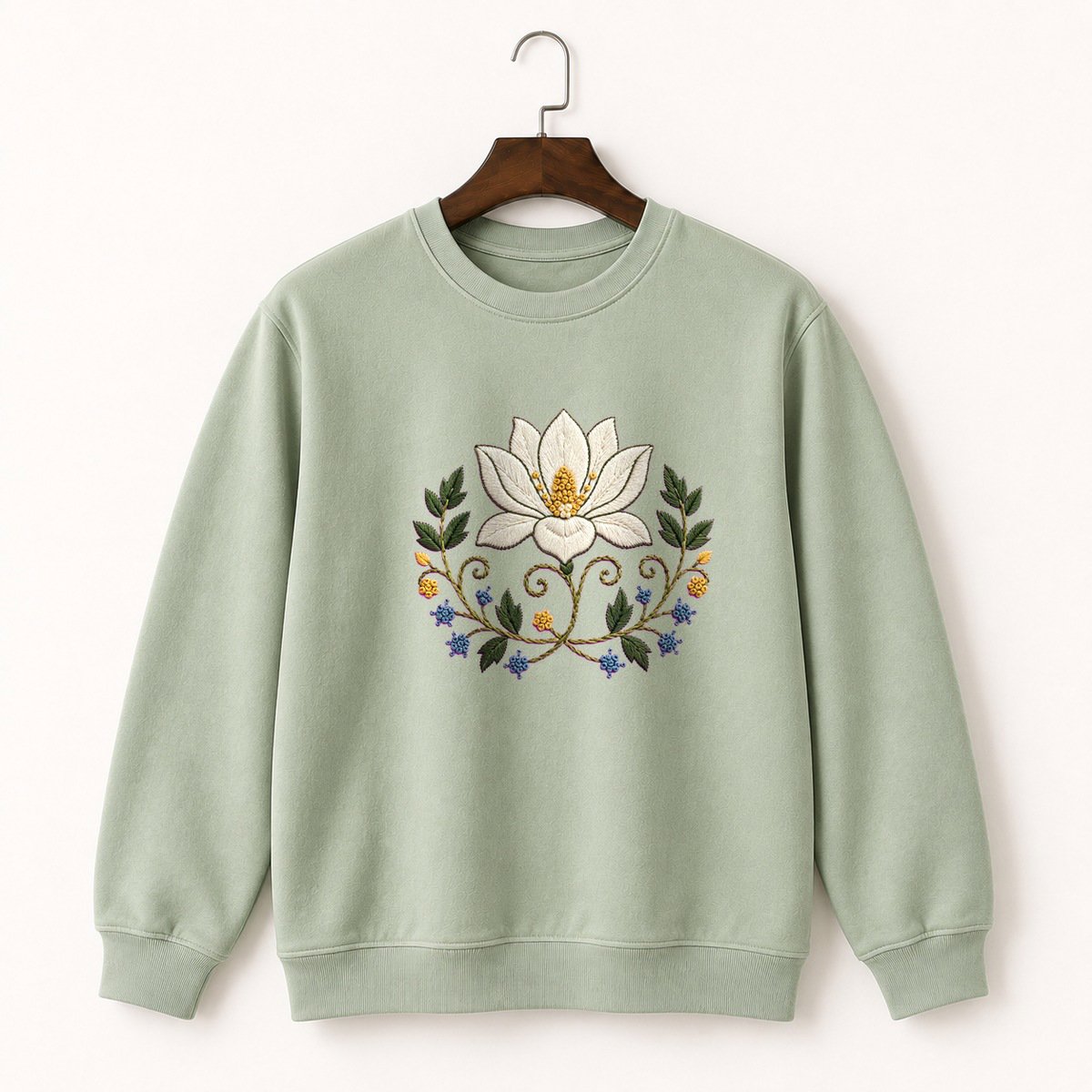 Magnolia Flower Crewneck Sweatshirt 2