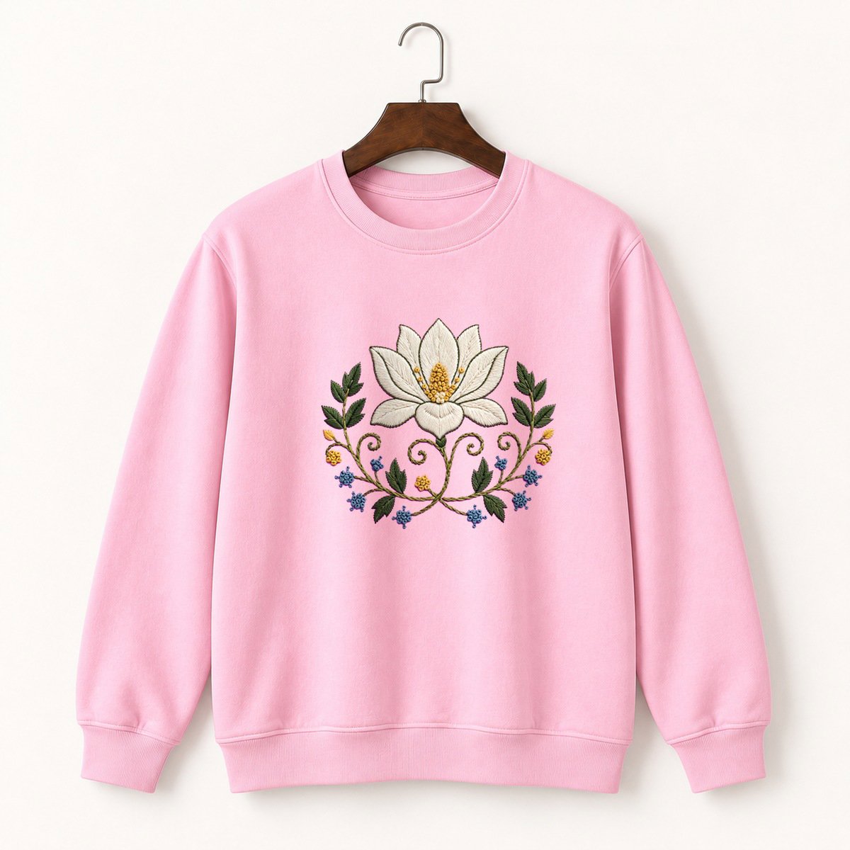 Magnolia Flower Crewneck Sweatshirt 4
