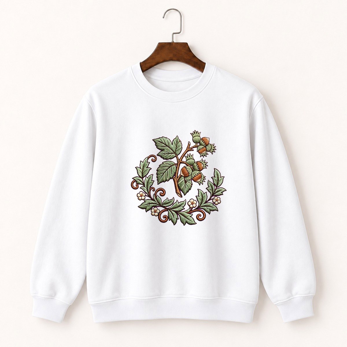 Hazelnut Branch Crewneck Sweatshirt 5