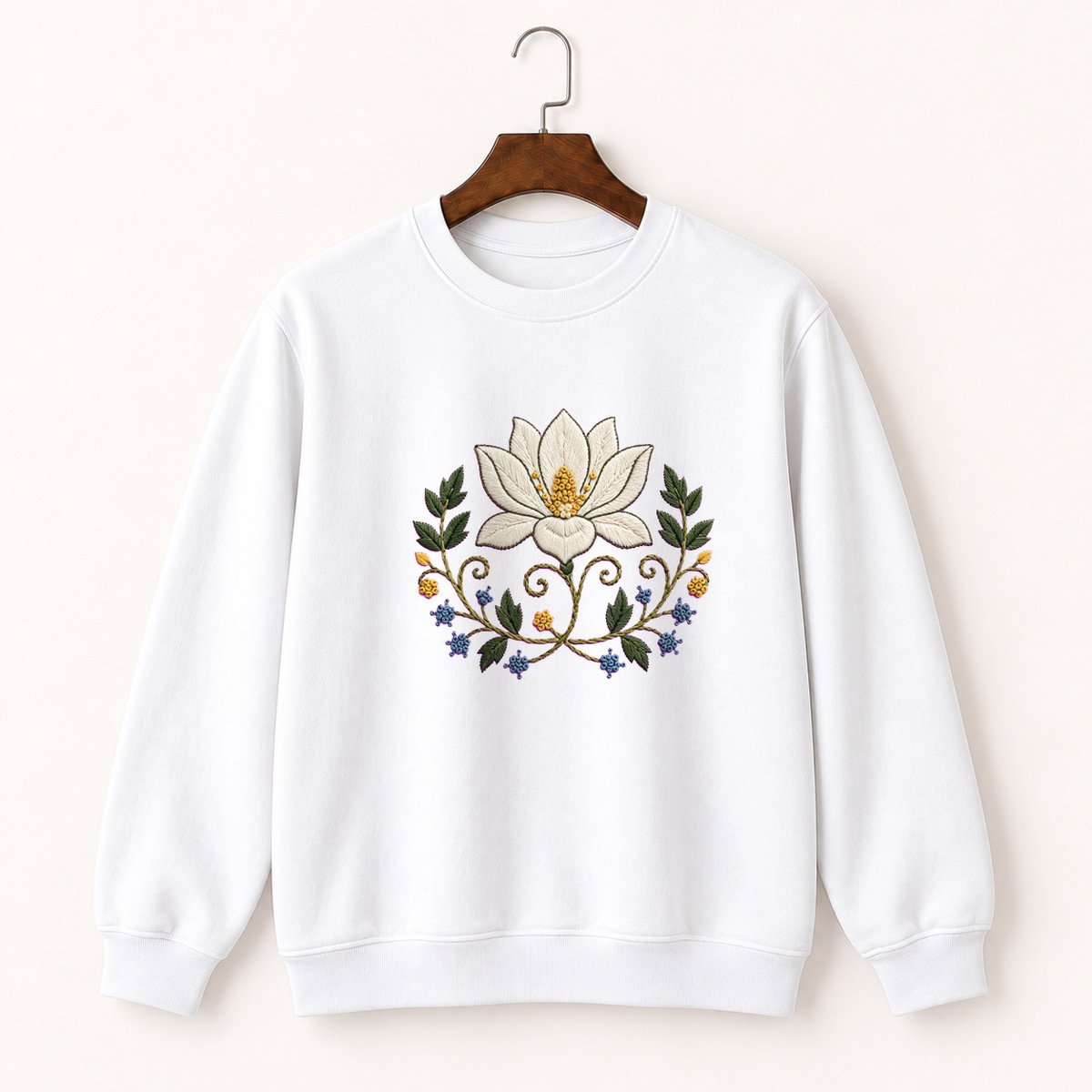 Magnolia Flower Crewneck Sweatshirt 5