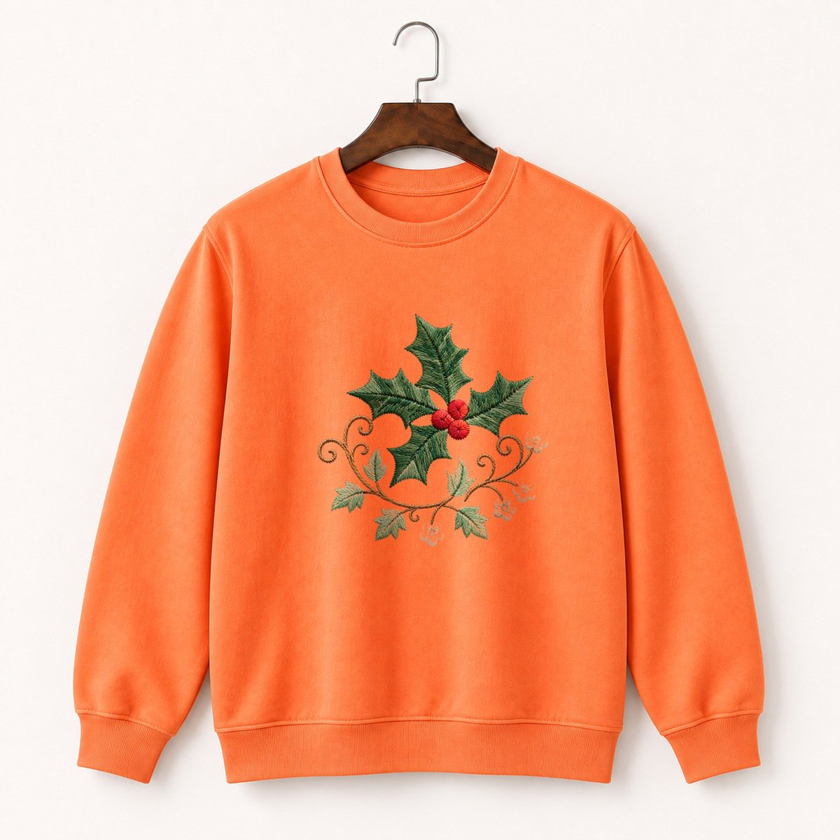 Holly Leaf and Berries Crewneck Sweatshirt 3