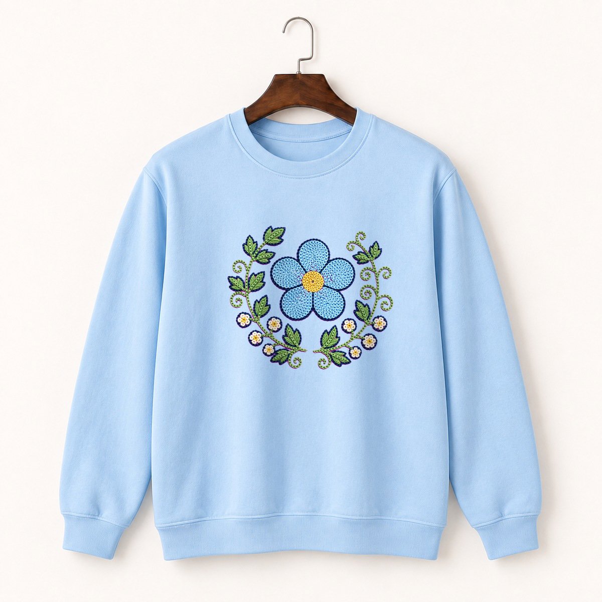 Alpine Forget-Me-Not Crewneck Sweatshirt 1
