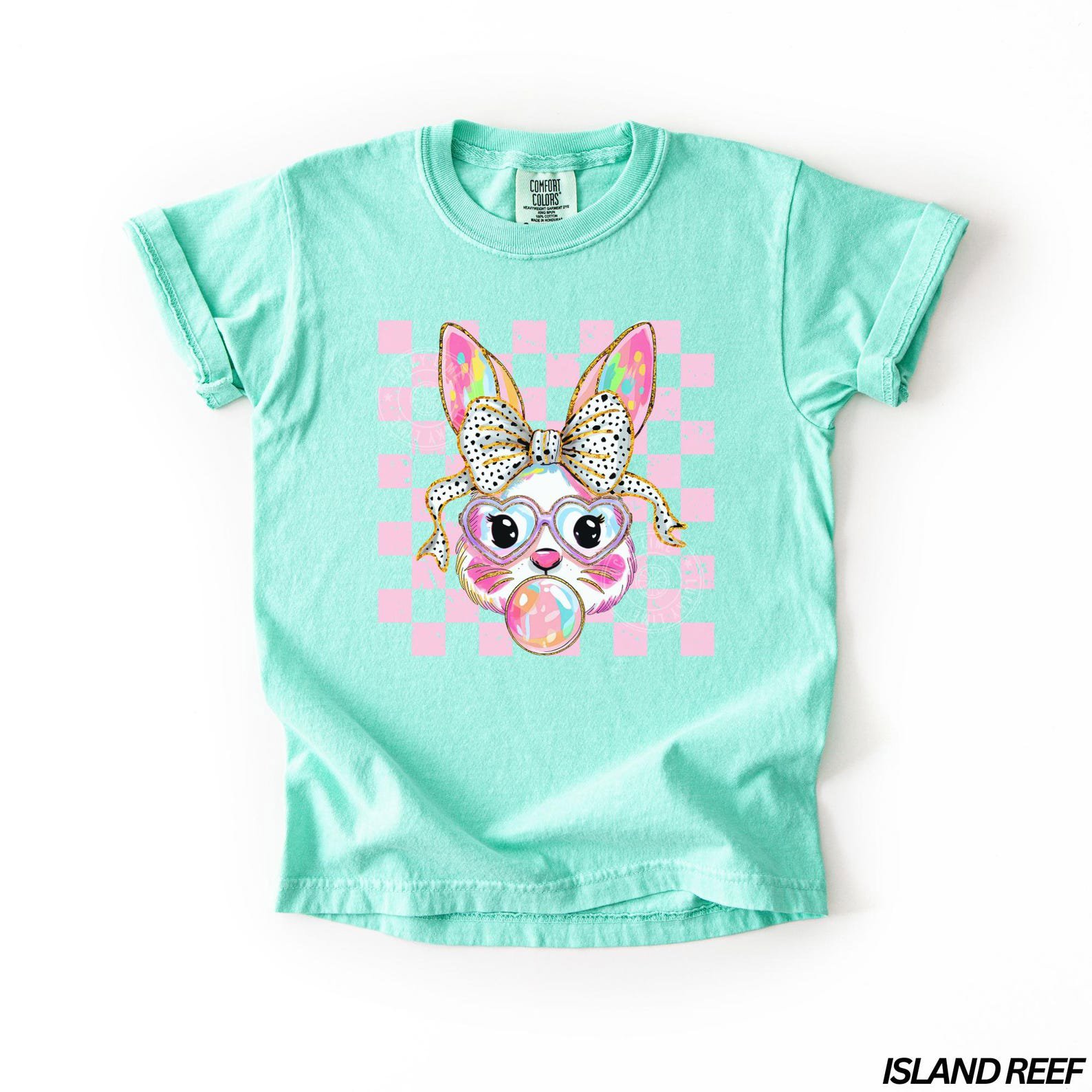 Kids Comfort Colors® Easter Bunny Shirt, Coquette Easter TShirt, Happy Easter Shirt, Coquette Bunny Shirt, Youth Easter, Girls Easter Tee 8
