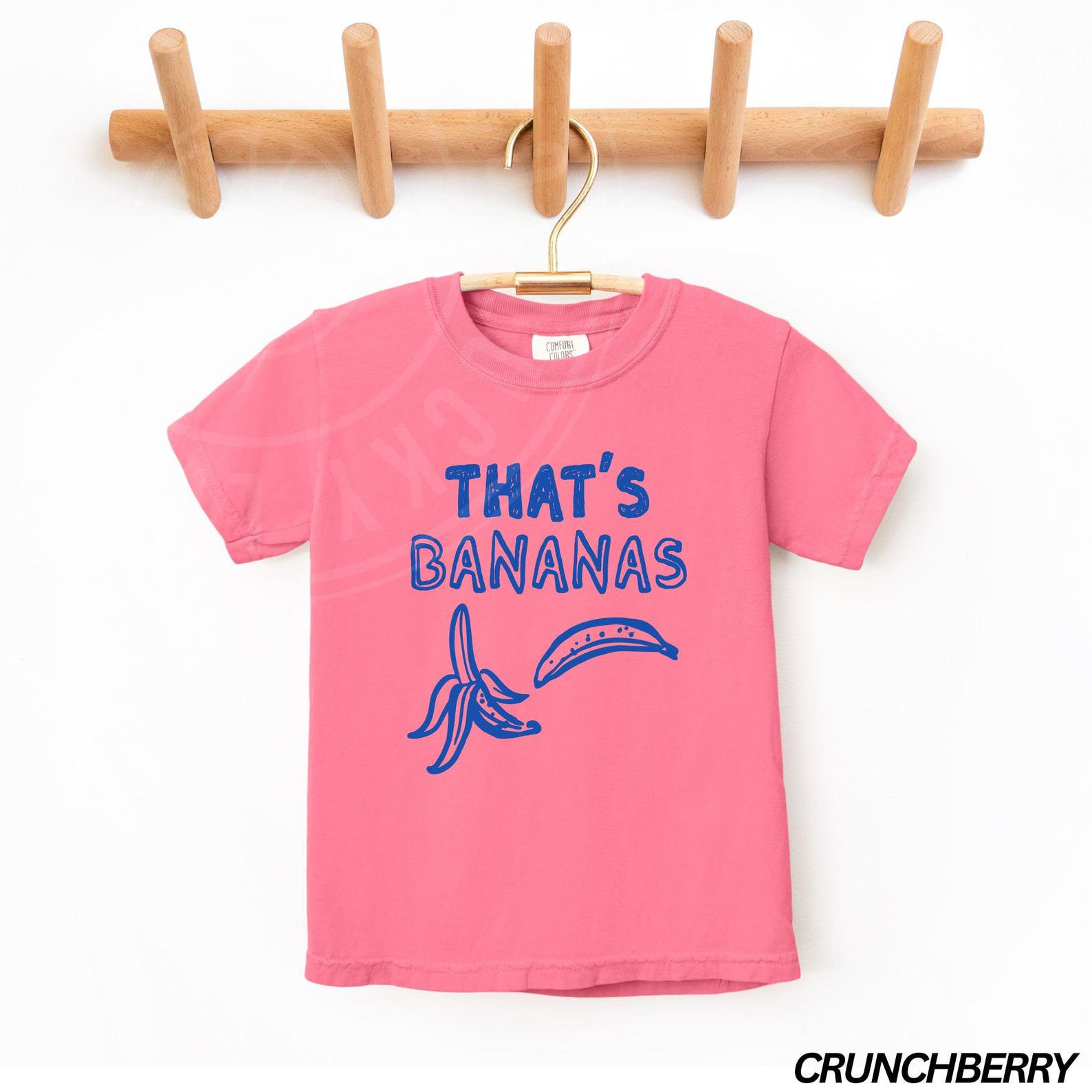 Kids That’s Bananas Shirt, Banana Tshirt, Retro Fruit Shirt, Youth Summer Tee, Girls Tee, Cute Kids Shirt, Kids Graphic Tee, Comfort Colors® 4