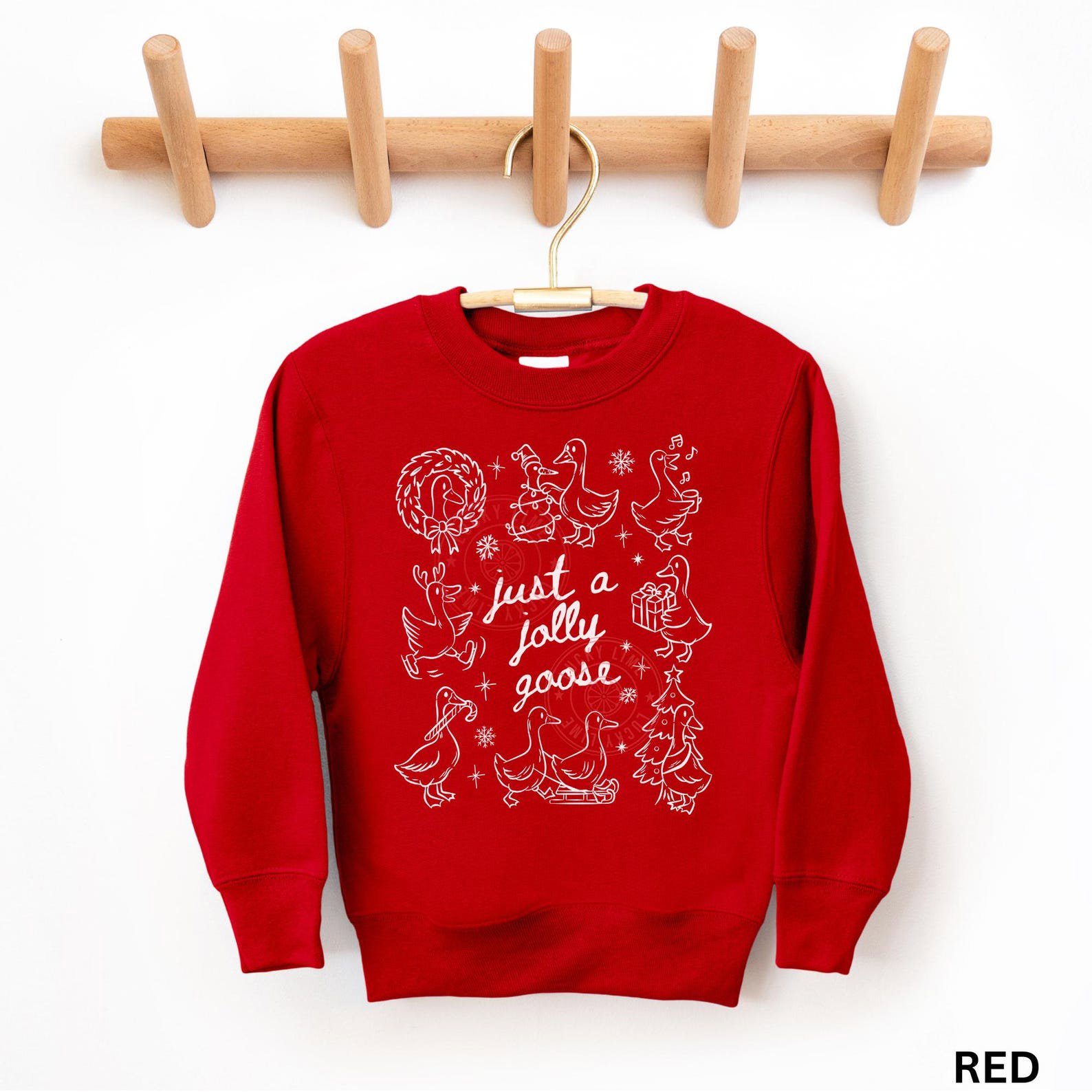 Kids Silly Goose Sweatshirt, Youth Christmas Sweatshirt, Kids Holiday Sweater, Just a Jolly Goose Youth Sweatshirt, Kids Christmas Gift 2