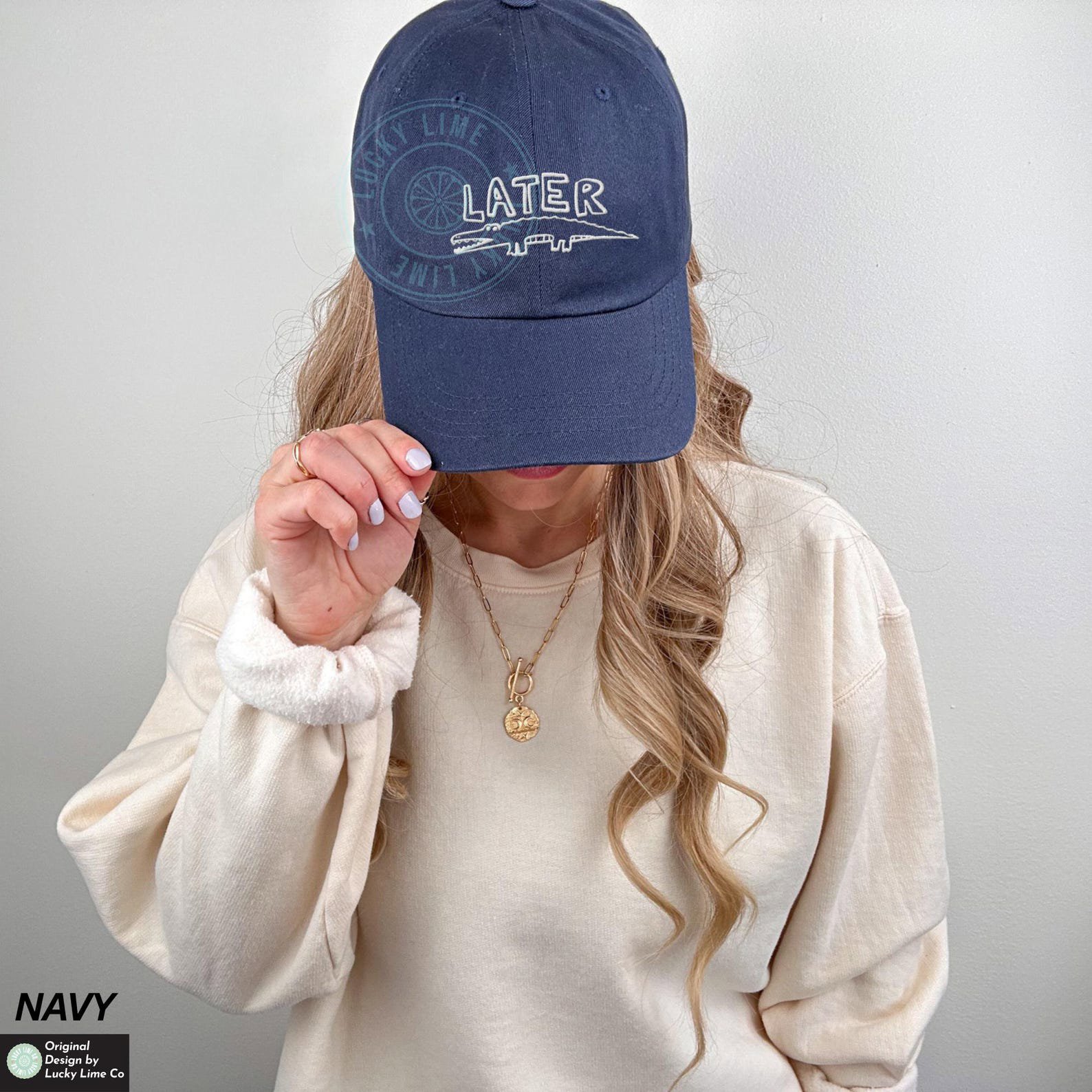 Later Gator Hat, Embroidered Hats, Embroidered Classic Dad Cap, Funny Hat, Unisex Hat, Later Alligator Hat, Funny Animal Hat, Ball Caps 2