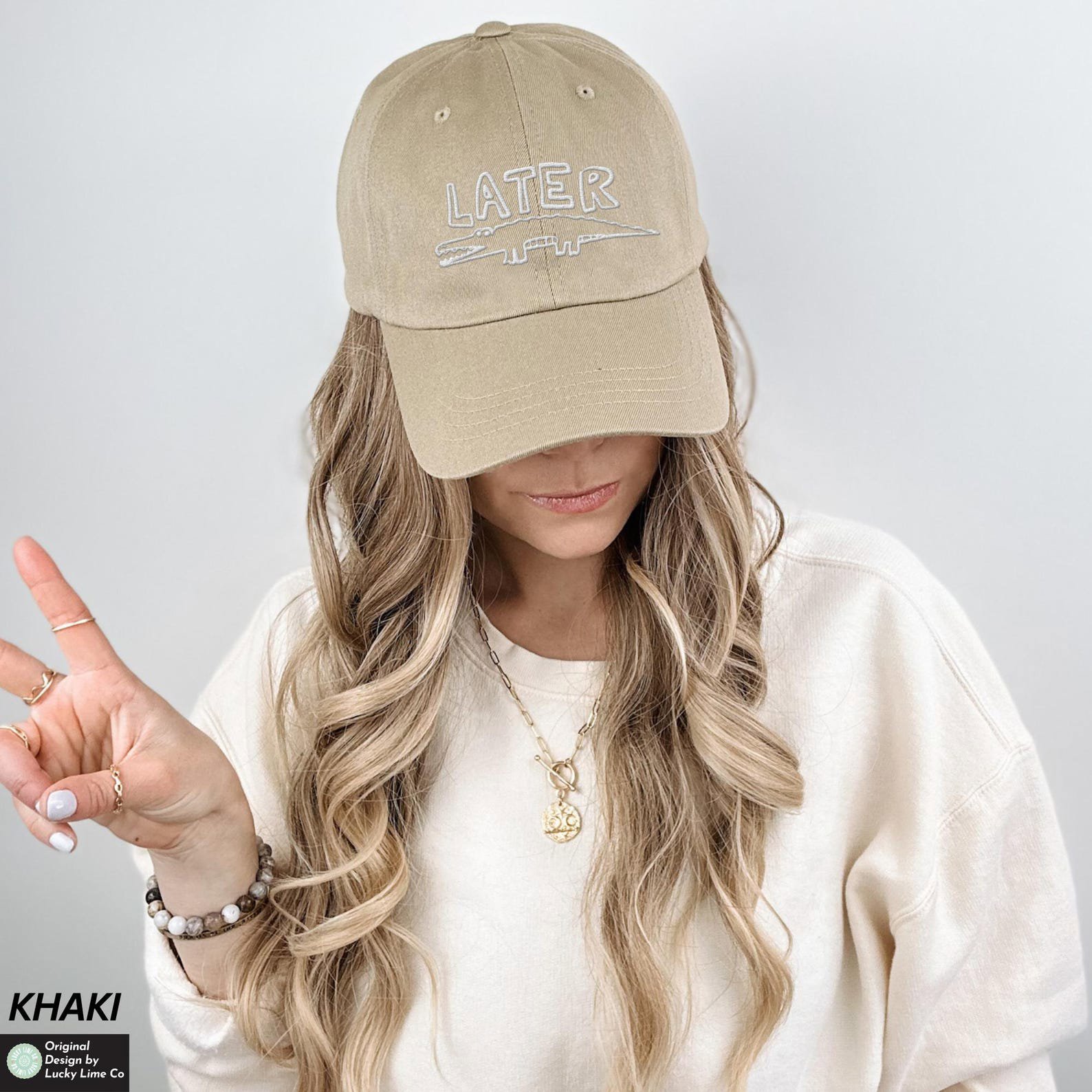 Later Gator Hat, Embroidered Hats, Embroidered Classic Dad Cap, Funny Hat, Unisex Hat, Later Alligator Hat, Funny Animal Hat, Ball Caps 3