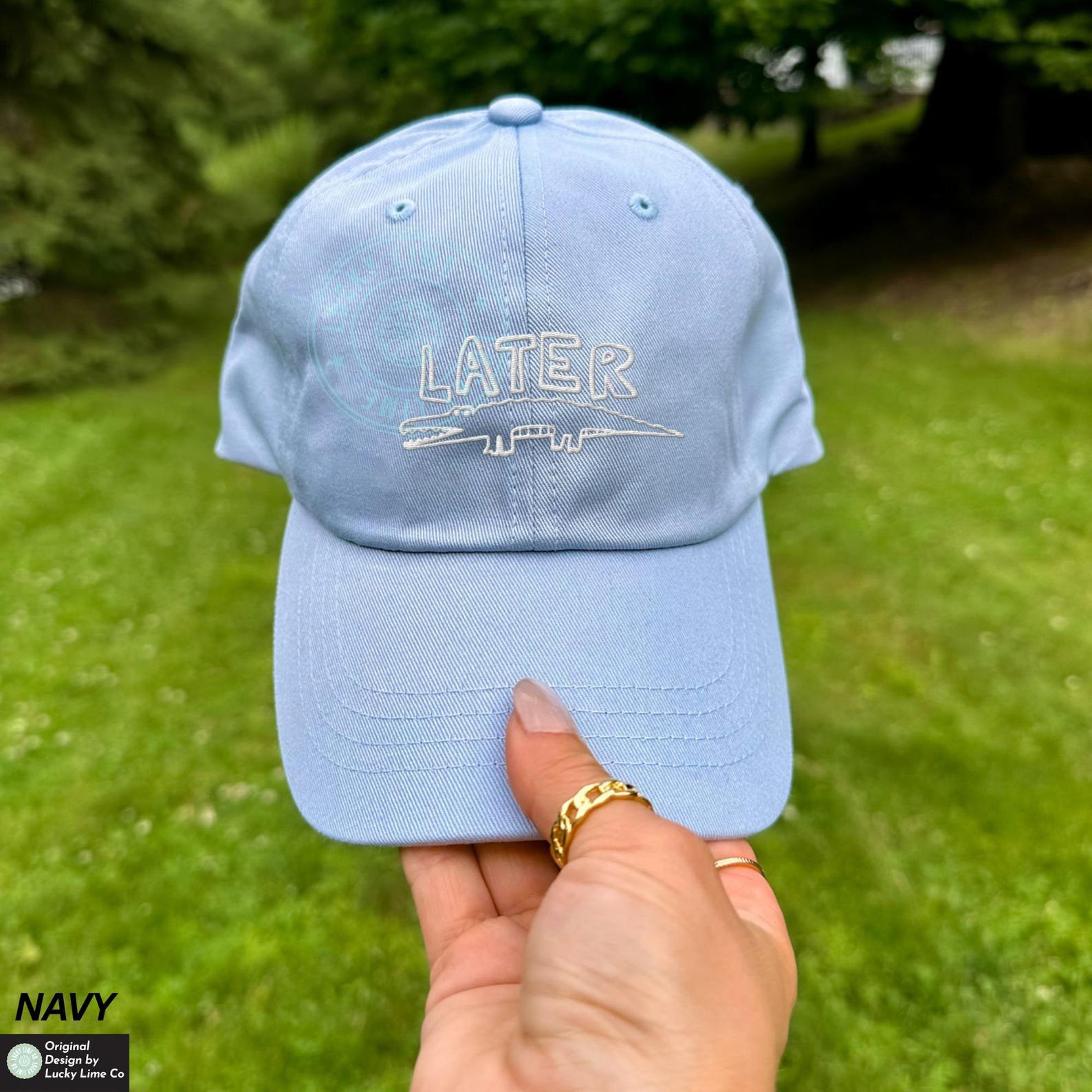 Later Gator Hat, Embroidered Hats, Embroidered Classic Dad Cap, Funny Hat, Unisex Hat, Later Alligator Hat, Funny Animal Hat, Ball Caps 4