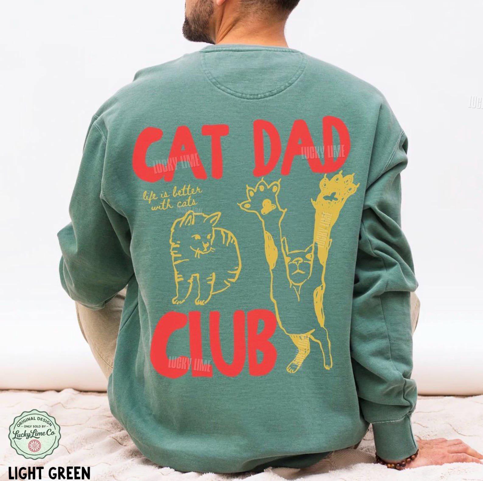 Comfort Colors® Cat Dad Sweatshirt, Cat Dad Shirt, Funny Cat Crewneck, Cat Dad Gift, Cat Dad Club Sweatshirt, Cat Lover, Pet Parent Shirt 7