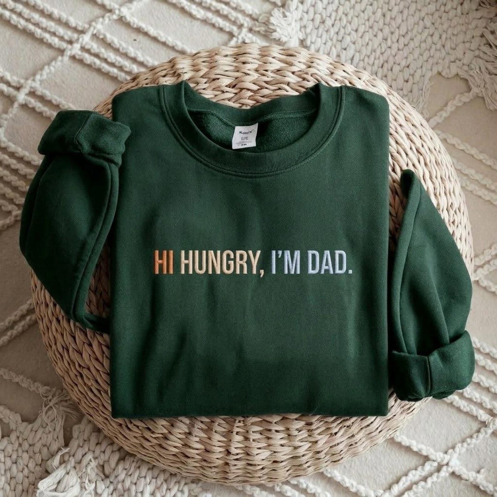 EMBROIDERED Hi Hungry I’m Dad Sweatshirt, Funny Dad Shirt, Funny Joke Crewneck, Cool Dad Shirt, Funny Dad Shirt, Best Dad Gifts 5