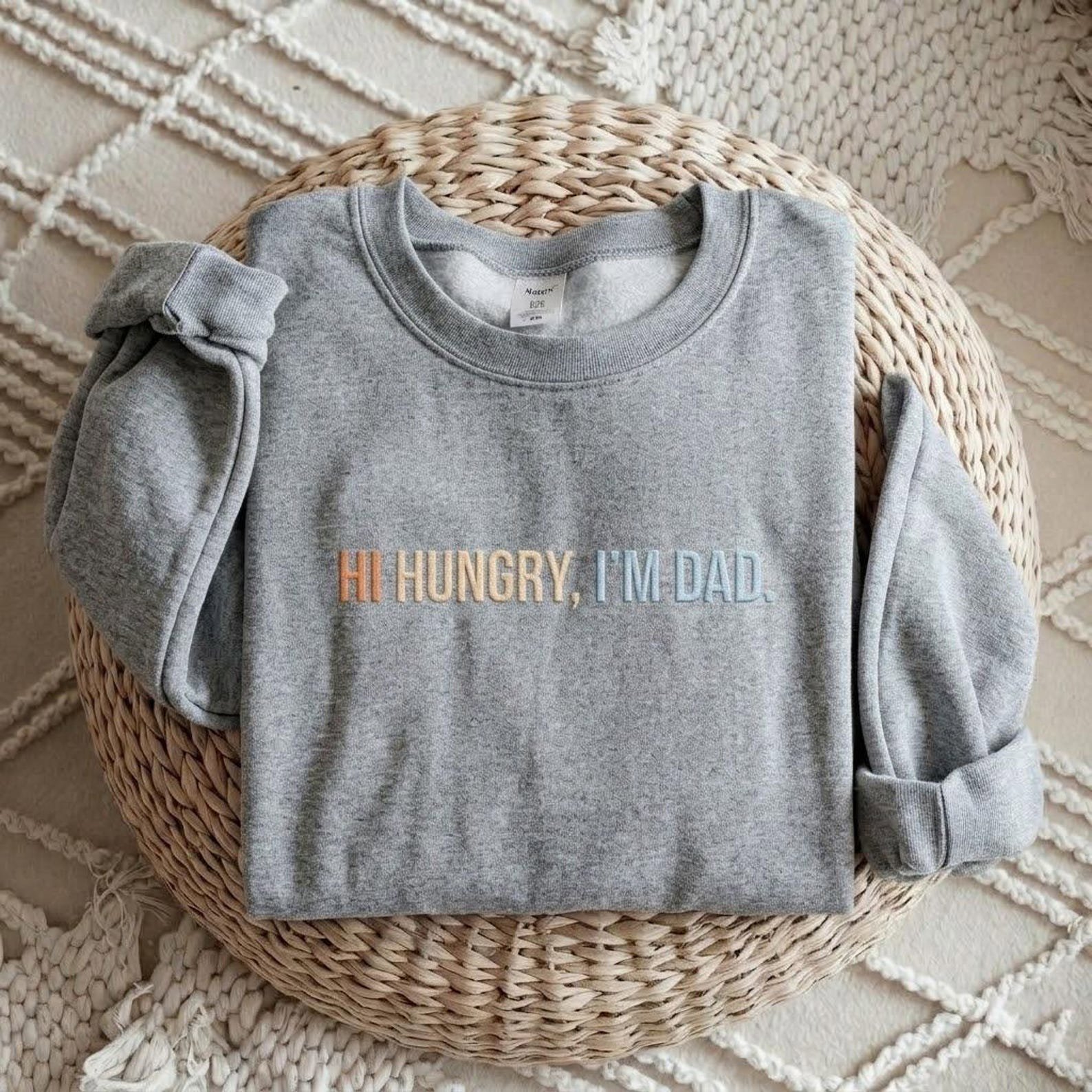 EMBROIDERED Hi Hungry I’m Dad Sweatshirt, Funny Dad Shirt, Funny Joke Crewneck, Cool Dad Shirt, Funny Dad Shirt, Best Dad Gifts 9