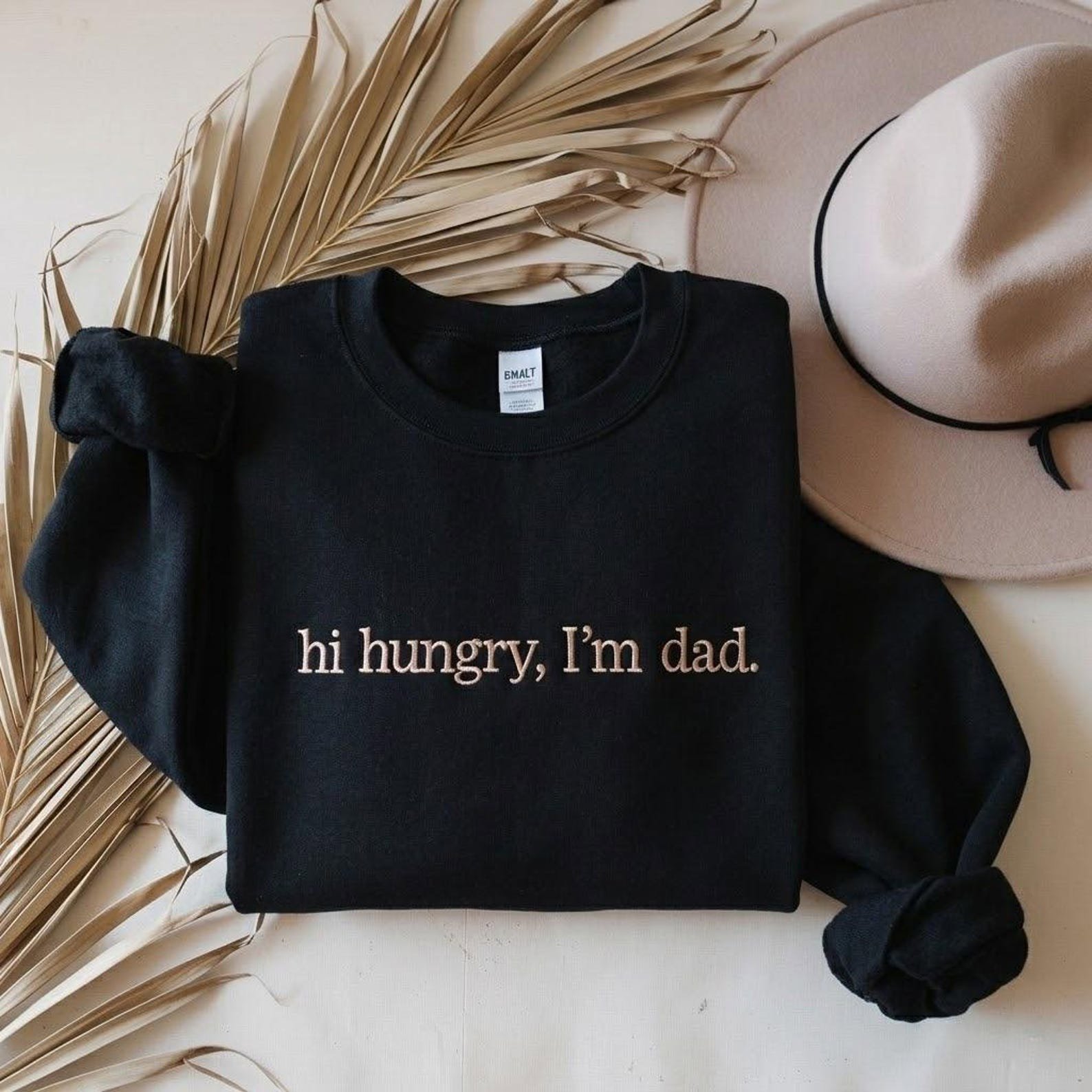 Embroidered Hi Hungry I'm Dad Sweatshirt, Funny Dad Sweatshirt, Dad Jokes Shirts, Cool Dad Crewneck, Funny Fathers Day 6