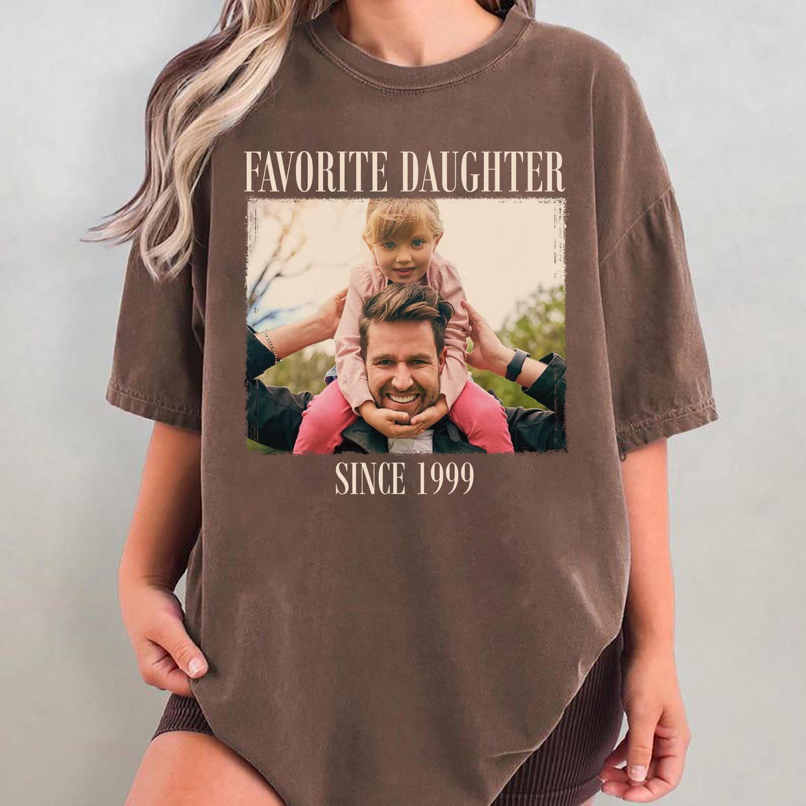 Personalized Favorite Daughter Shirt, Custom Photo Tee, Funny Dad Daughter Gift, Since Year Shirt 6