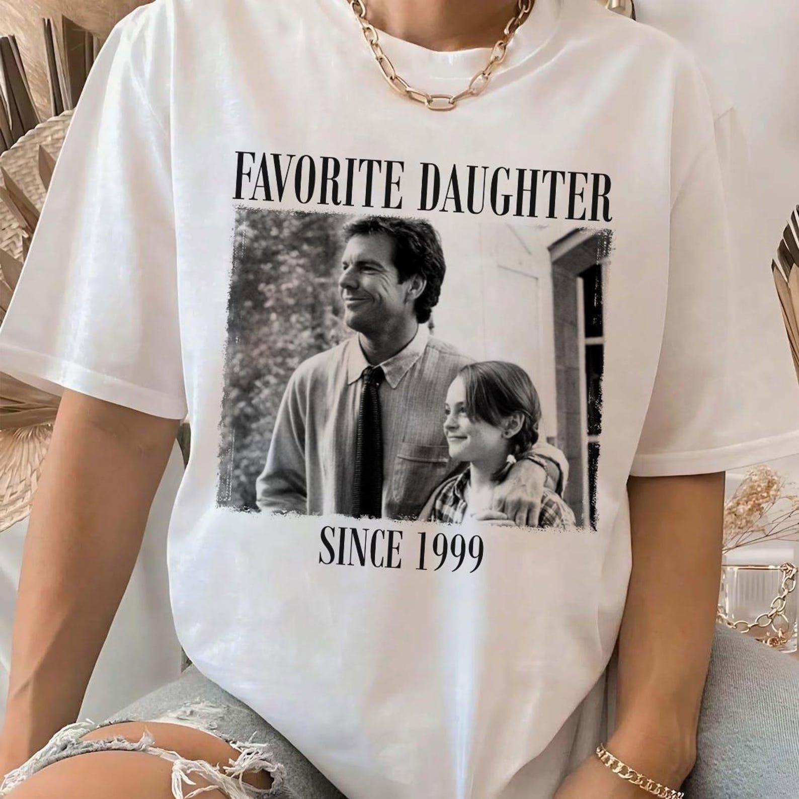 Personalized Favorite Daughter Shirt, Custom Photo Tee, Funny Dad Daughter Gift, Since Year Shirt 7