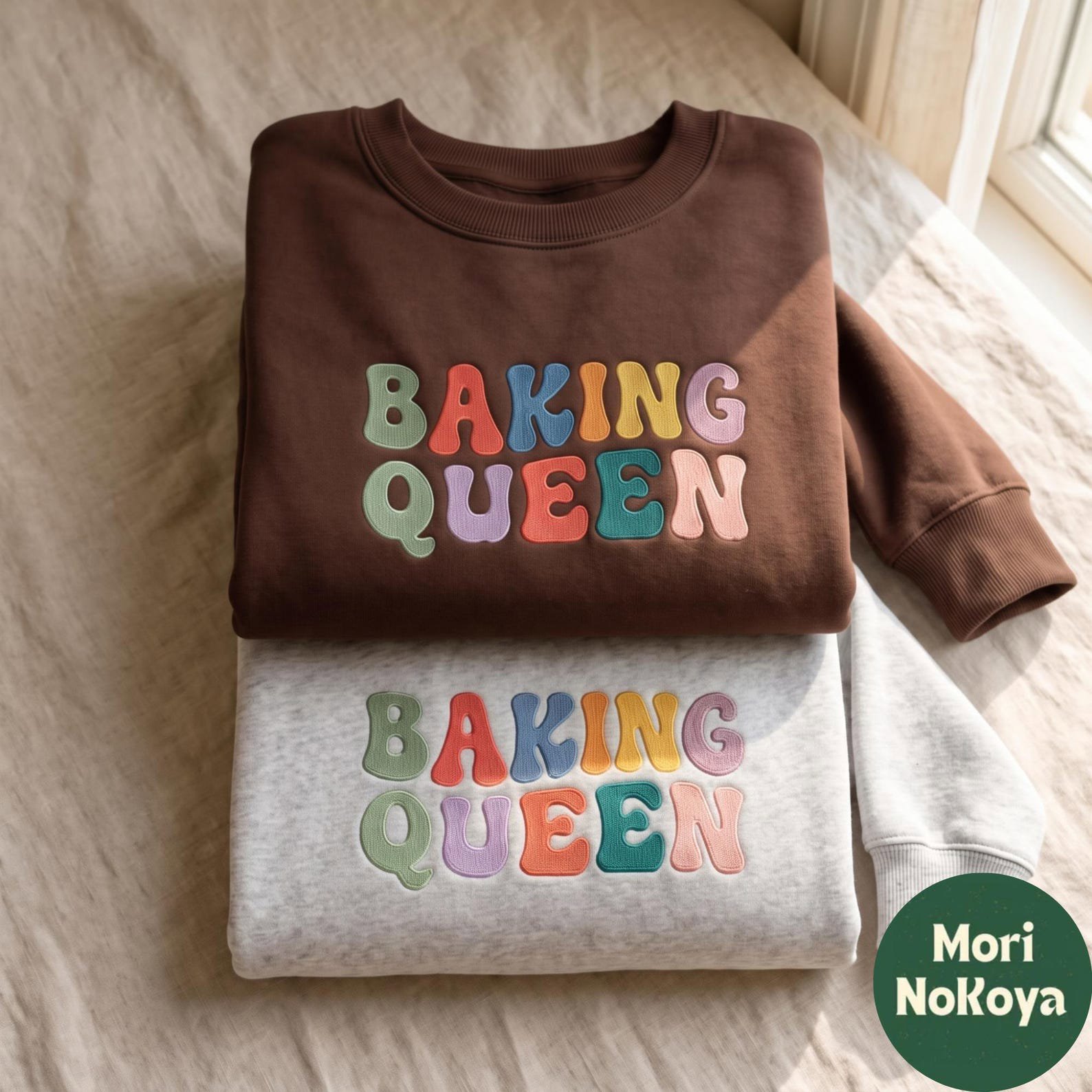 Embroidered Baking Queen Sweatshirt, Baker shirt, Baking shirts, Christmas Gifts 3