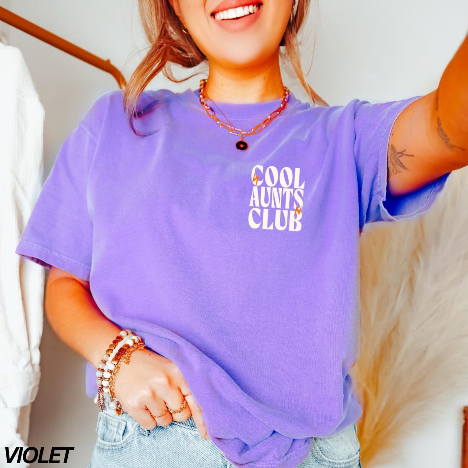 Comfort Colors® Cool Aunts Club Shirt, Auntie Shirt, Gift for Aunt, Auntie Tshirt, New Aunt Gift, Aunt to be Gift, Baby Announcement Gift 5