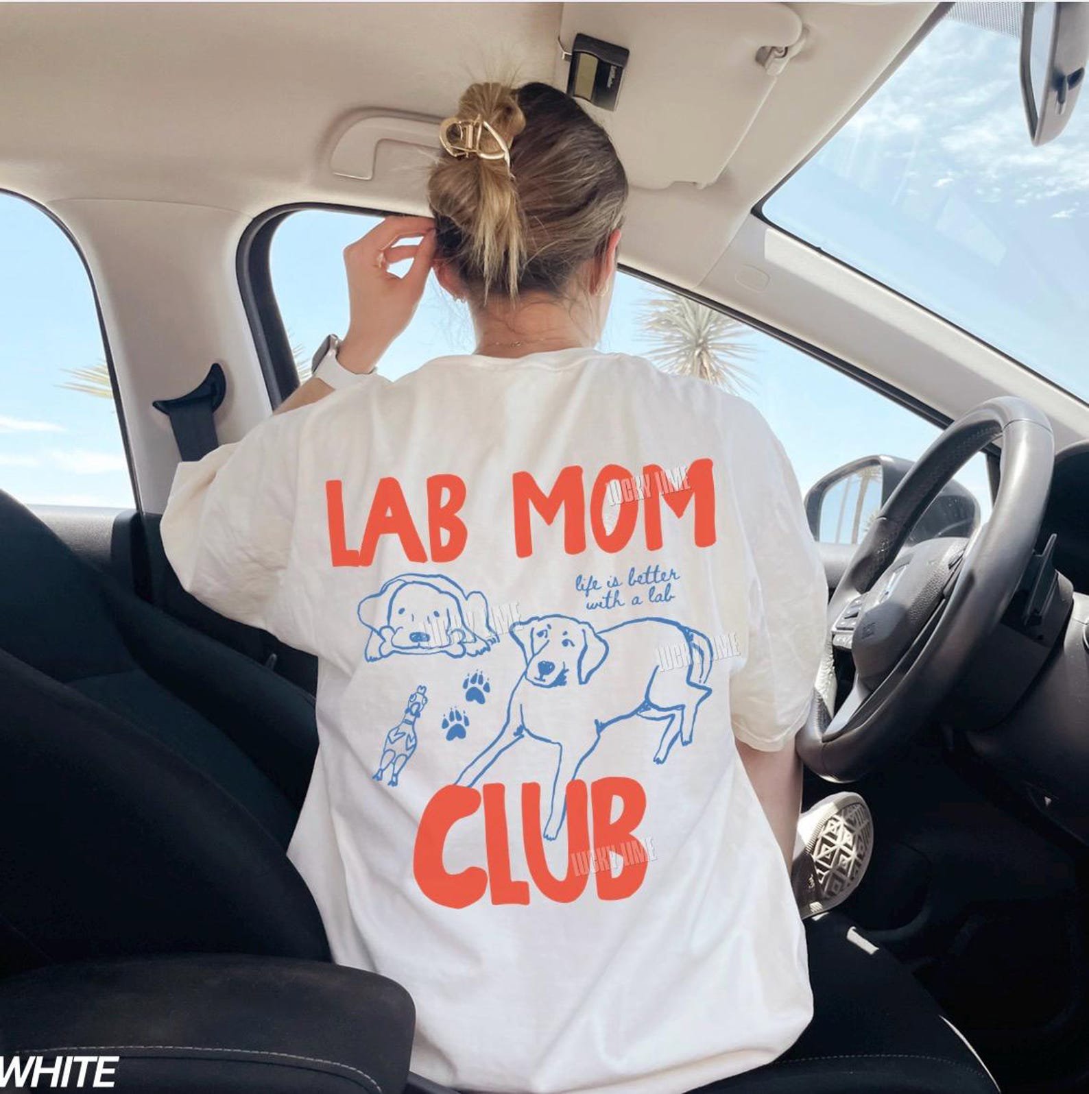 Lab Mom Club Shirt, Labrador Retreiver Dog Mom Shirt, Dog Lover Gift, Back Design Tee, Fur Mama Shirt, Dog Mama Graphic Tee, Pet Parent Tee 6