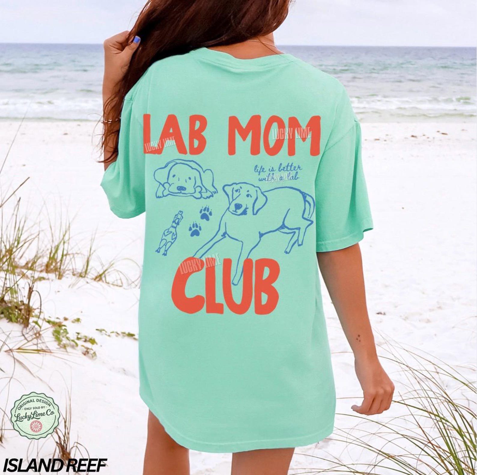 Lab Mom Club Shirt, Labrador Retreiver Dog Mom Shirt, Dog Lover Gift, Back Design Tee, Fur Mama Shirt, Dog Mama Graphic Tee, Pet Parent Tee 7