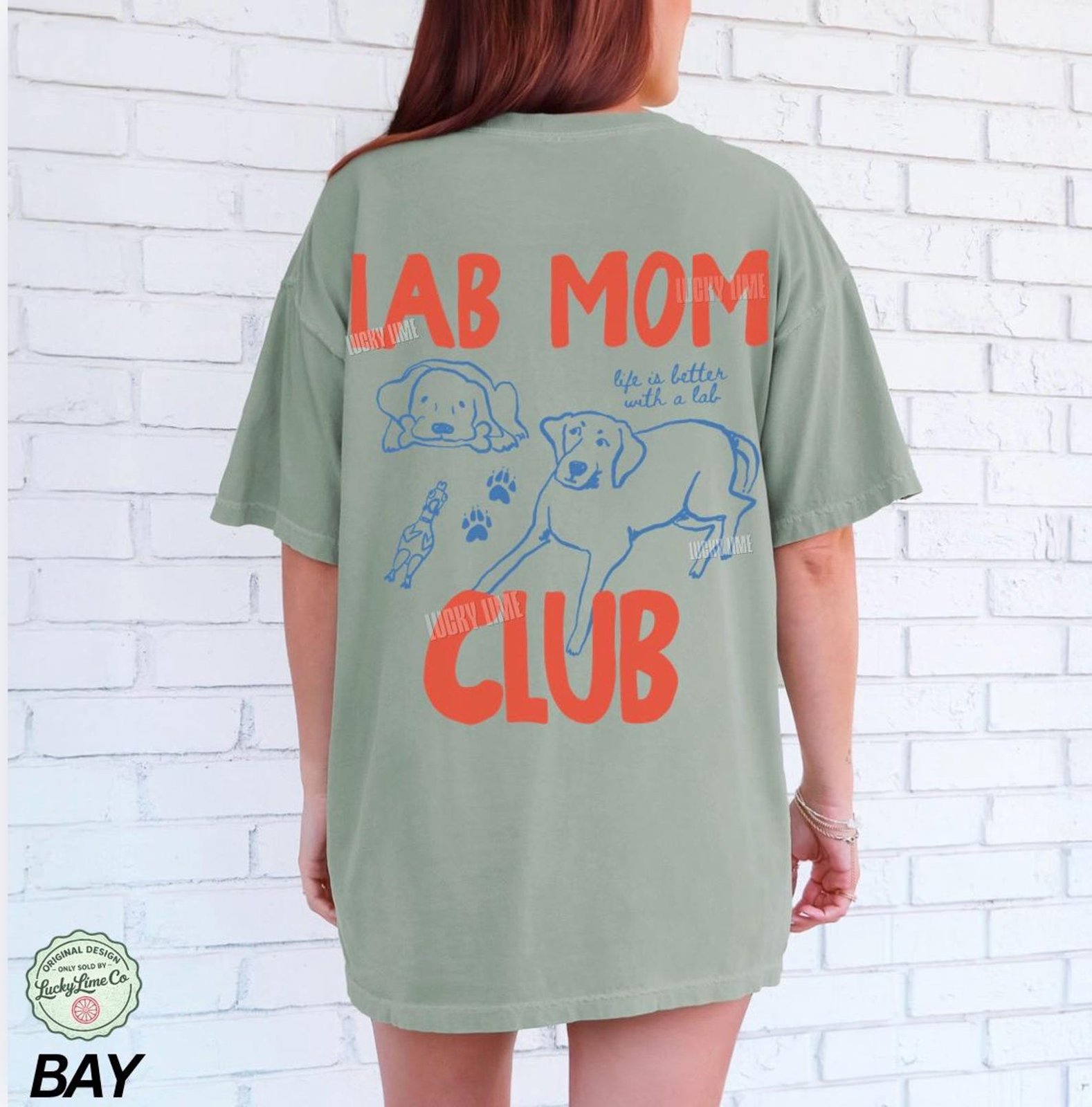 Lab Mom Club Shirt, Labrador Retreiver Dog Mom Shirt, Dog Lover Gift, Back Design Tee, Fur Mama Shirt, Dog Mama Graphic Tee, Pet Parent Tee 10