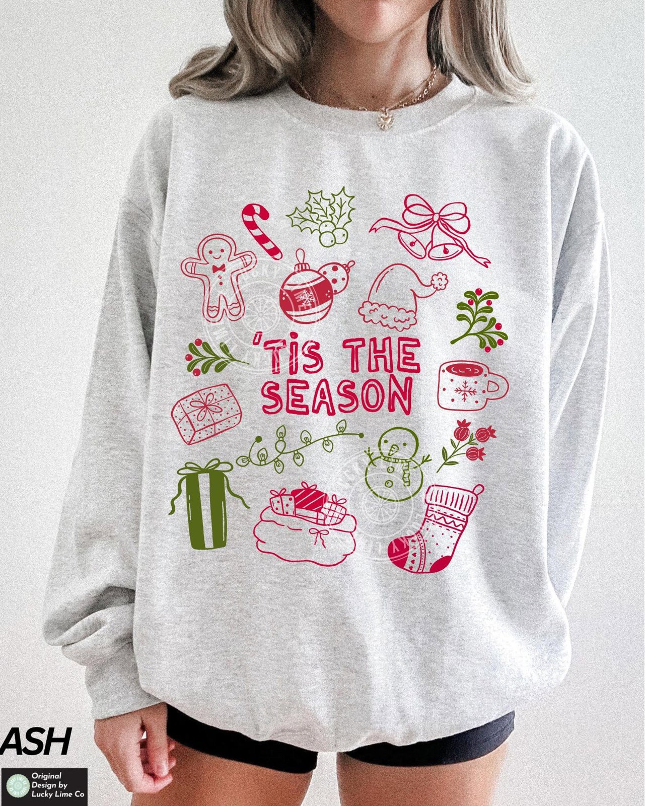 Retro Christmas Sweatshirt, Tis the Season Sweatshirt, Christmas Doodles Sweater, Santa Sweatshirt, Merry Sweatshirt, Womens Christmas Shirt 4