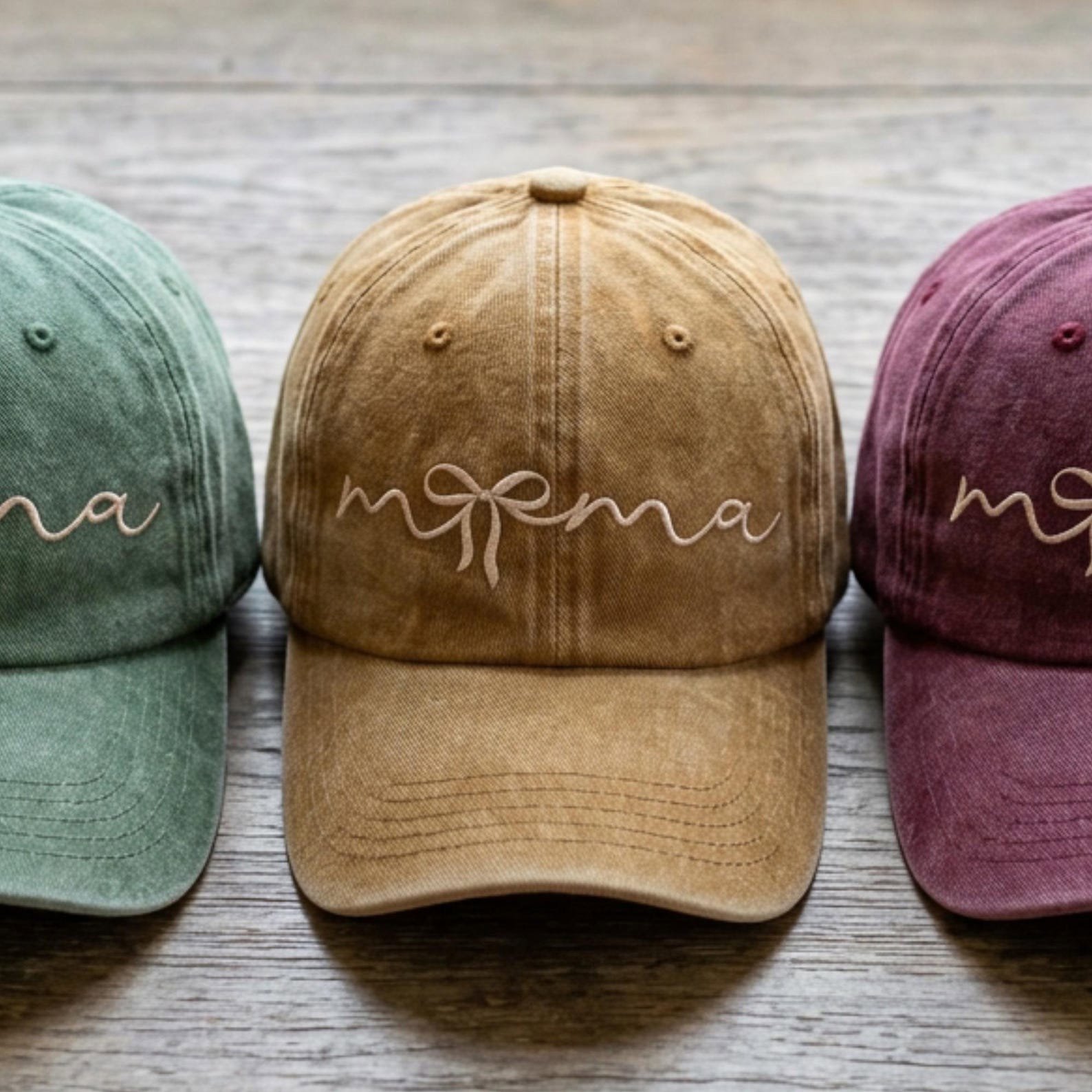 Embroidered Mama Hat with Bow for First Time Mom Gift, Coquette Mother Hat 2