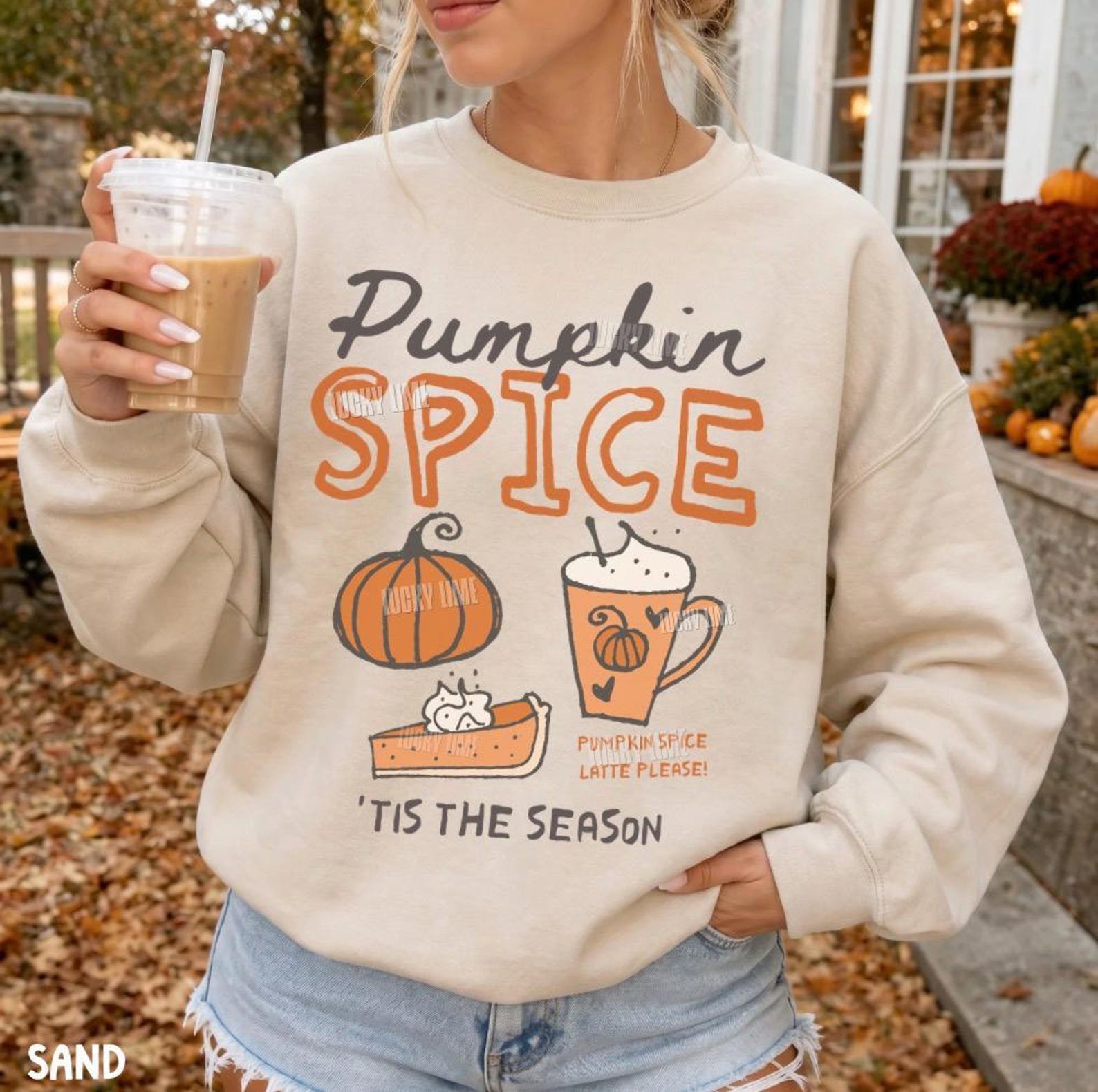 Pumpkin Spice Sweatshirt, Tis the Season Fall Shirt, Thanksgiving Sweatshirt, Fall Crewneck, Pumpkin Season Sweatshirt, Autumn Vibes 1