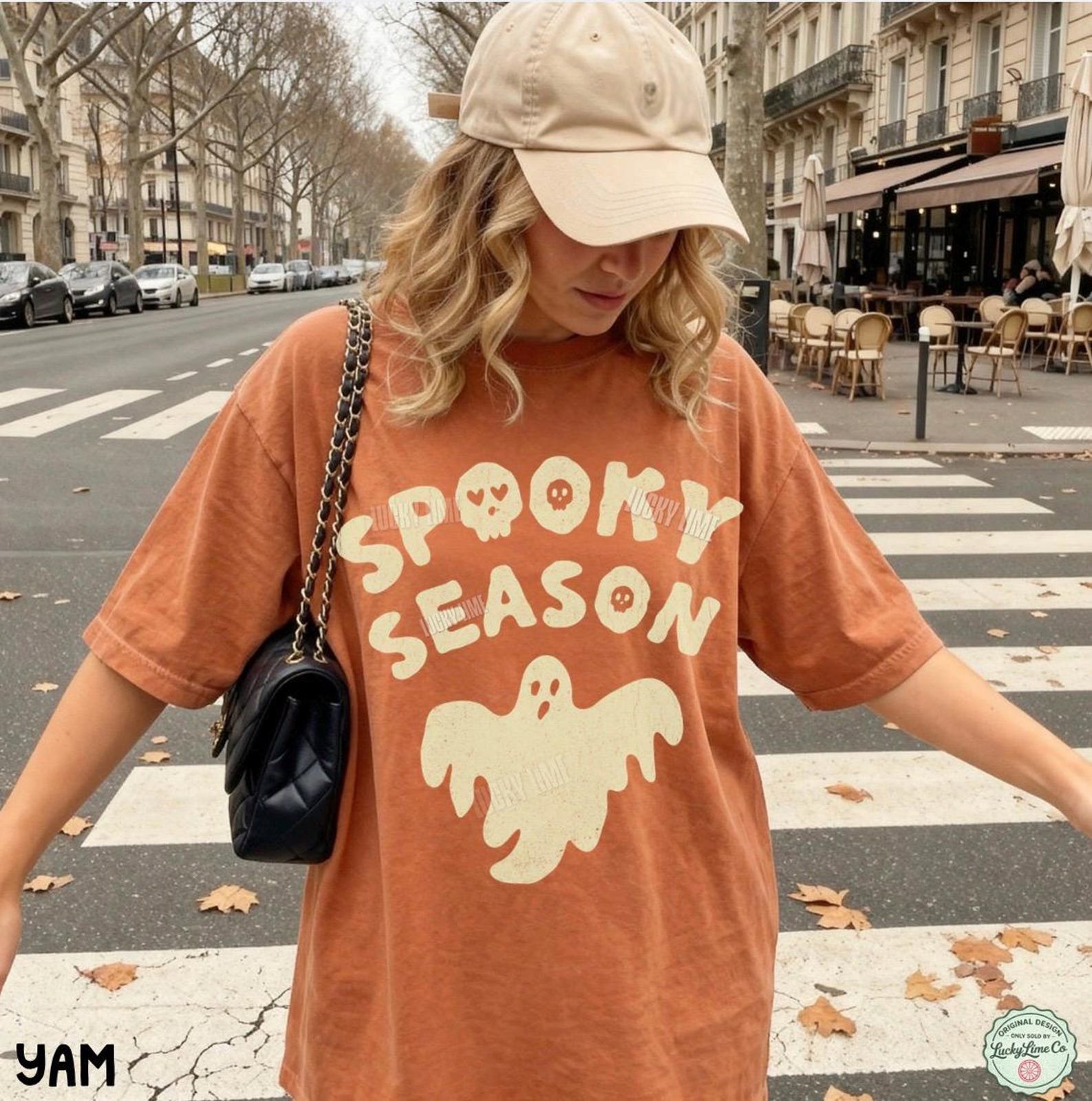 Comfort Colors® Spooky Season Shirt, Retro Ghost Halloween Tshirt, Pumpkin Season, Spooky Vibes Tee, Womens Halloween Graphic Tee 4