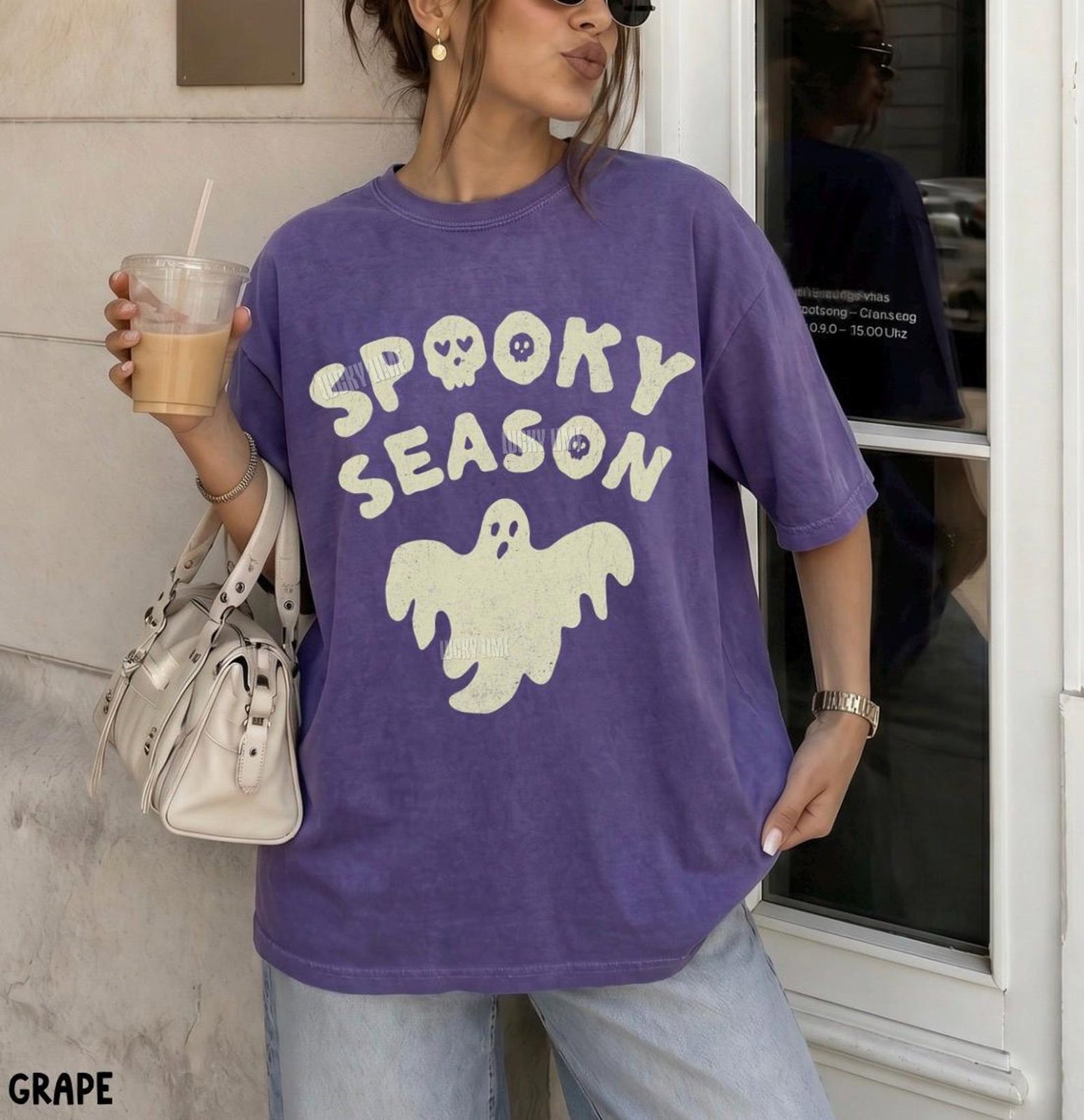 Comfort Colors® Spooky Season Shirt, Retro Ghost Halloween Tshirt, Pumpkin Season, Spooky Vibes Tee, Womens Halloween Graphic Tee 5