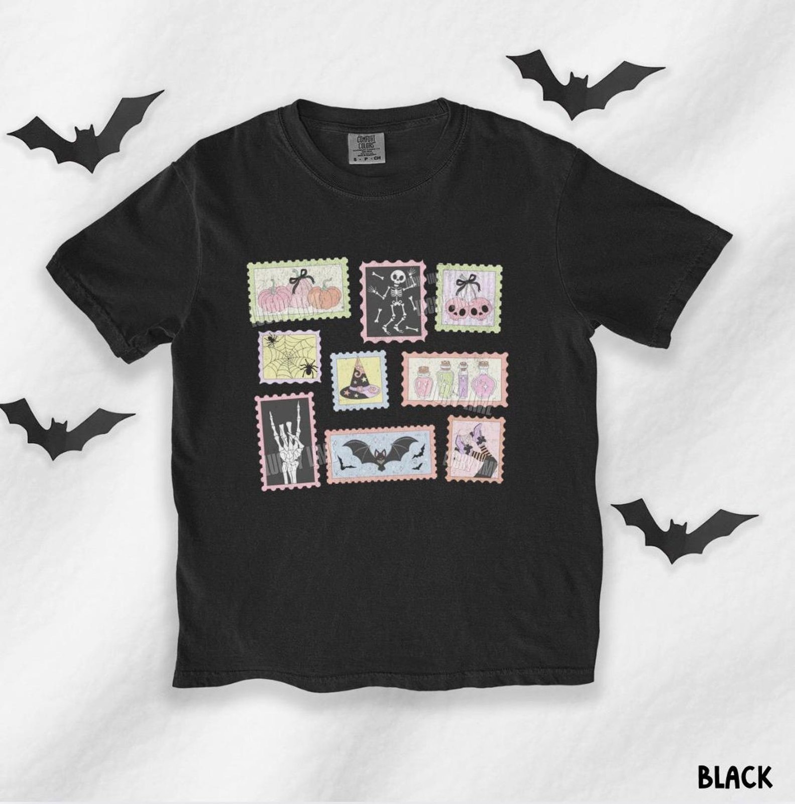 Kids Halloween Shirt, Ghost Halloween Shirt, Pumpkin Cat Shirt, Preppy Halloween Tee, Girls Retro Halloween Tee, Youth Spooky Season Tshirt 5