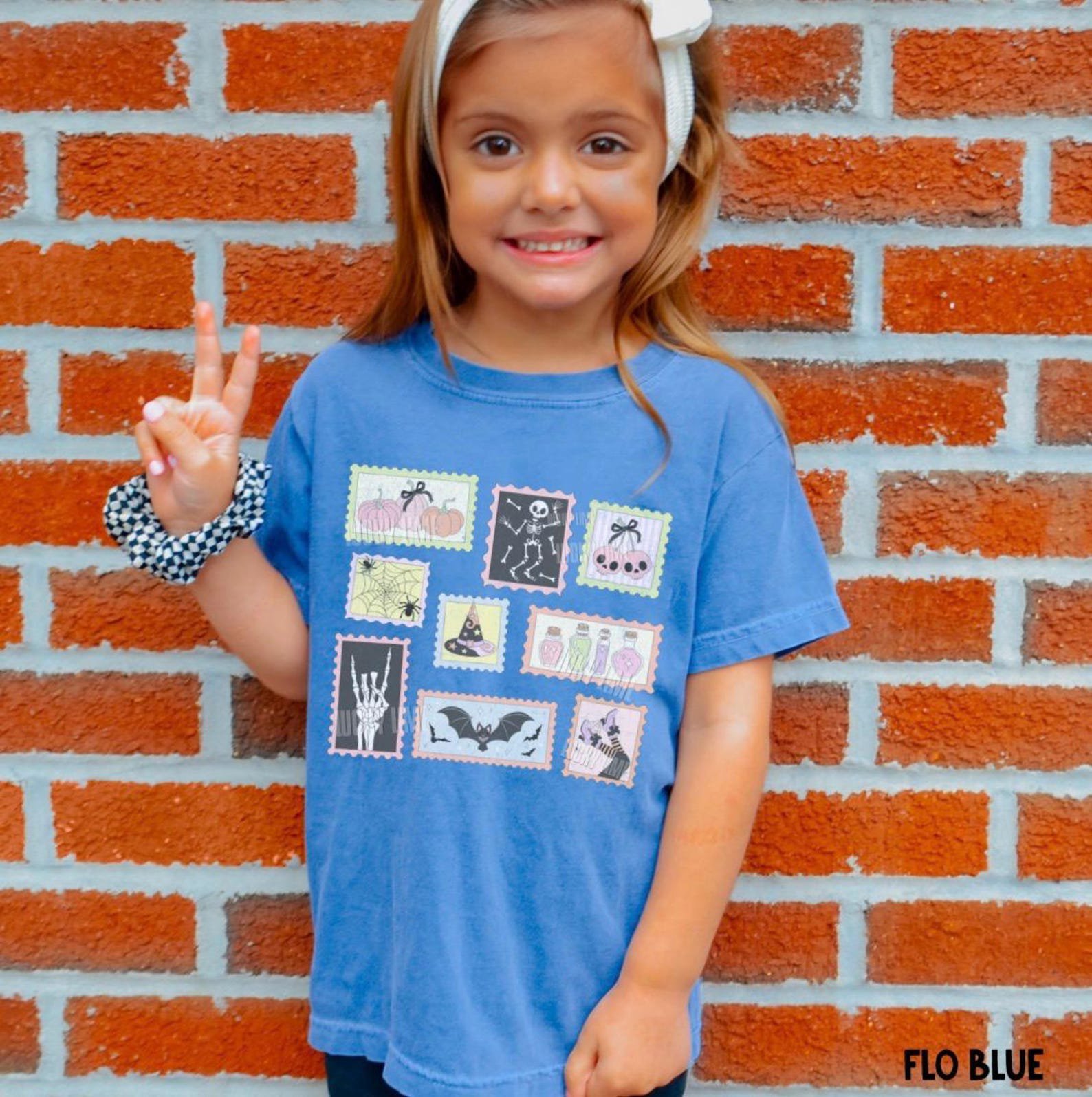 Kids Halloween Shirt, Ghost Halloween Shirt, Pumpkin Cat Shirt, Preppy Halloween Tee, Girls Retro Halloween Tee, Youth Spooky Season Tshirt 7