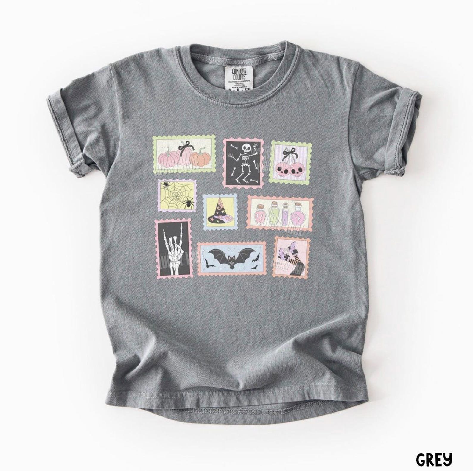 Kids Halloween Shirt, Ghost Halloween Shirt, Pumpkin Cat Shirt, Preppy Halloween Tee, Girls Retro Halloween Tee, Youth Spooky Season Tshirt 8