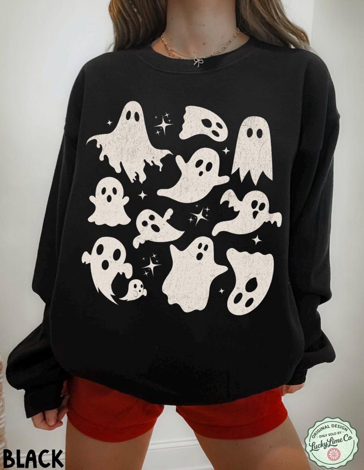 Halloween Ghost Sweatshirt, Ghost Collage Sweatshirt, Halloween Sweatshirt, Cute Ghost Shirt, Fall Sweater, Spooky Season, Happy Halloween 1