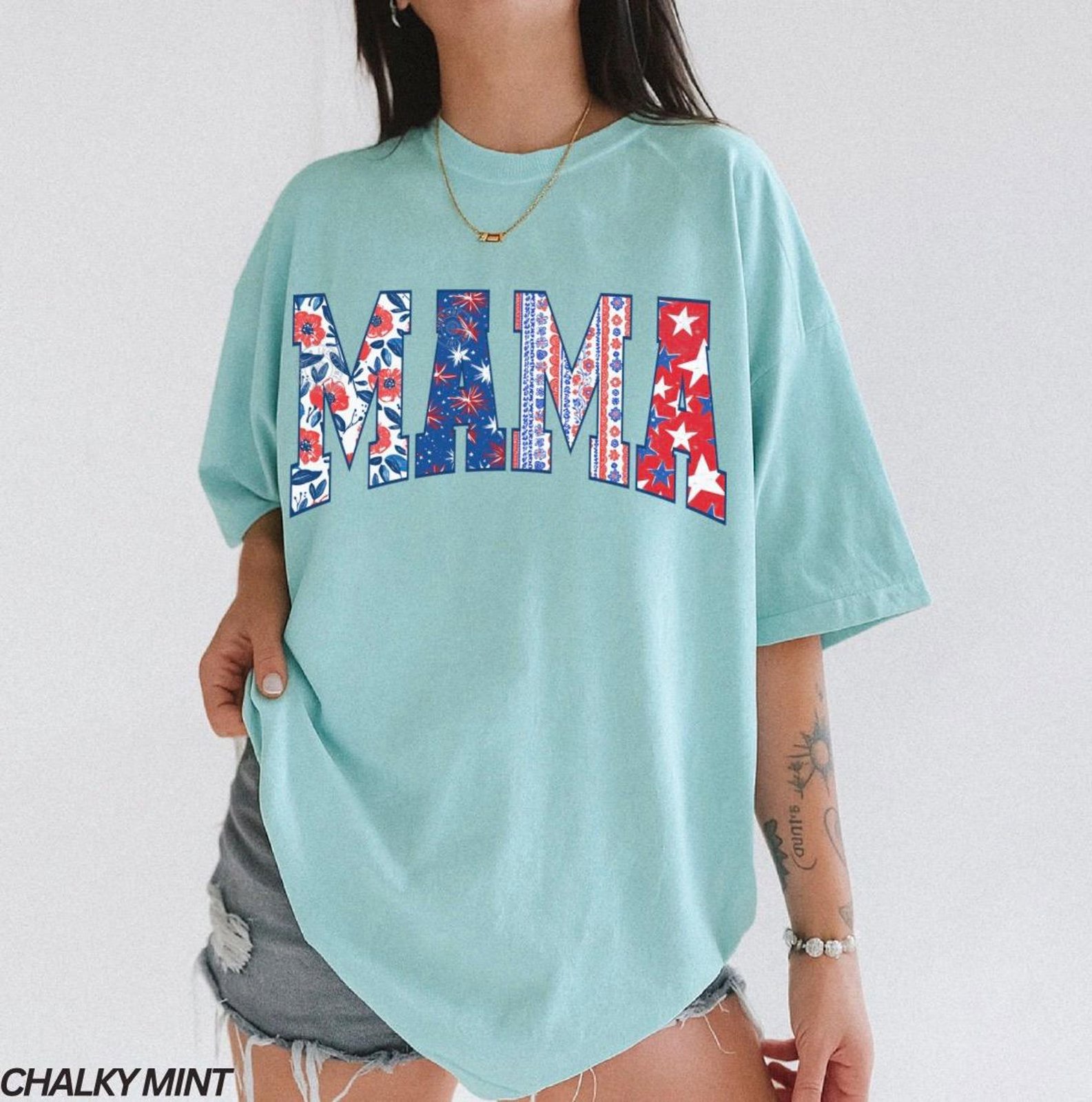 Mama 4th of July Shirt, Patriotic Mama Shirt, American Mama T-Shirt, Retro 4th of July Tee, Womens Fourth of July Shirt, Summer Graphic Tee 4