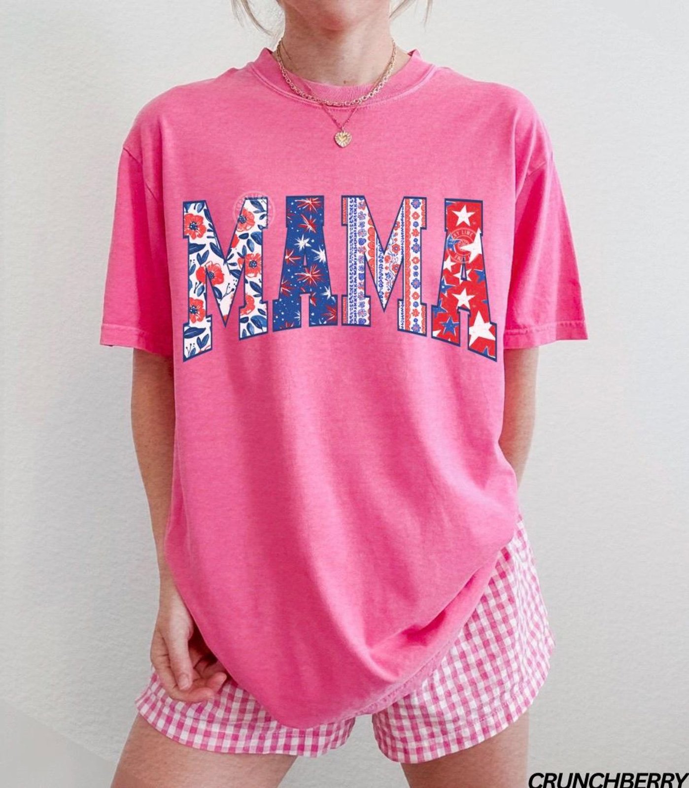 Mama 4th of July Shirt, Patriotic Mama Shirt, American Mama T-Shirt, Retro 4th of July Tee, Womens Fourth of July Shirt, Summer Graphic Tee 9