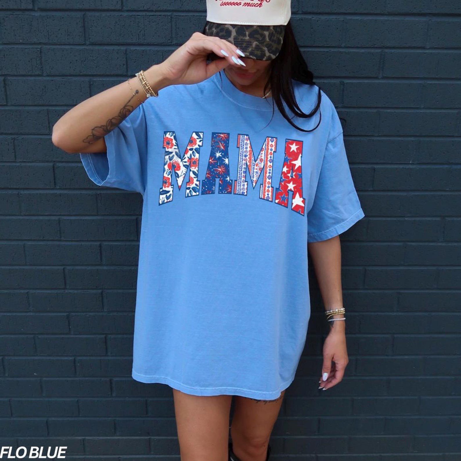 Mama 4th of July Shirt, Patriotic Mama Shirt, American Mama T-Shirt, Retro 4th of July Tee, Womens Fourth of July Shirt, Summer Graphic Tee 10