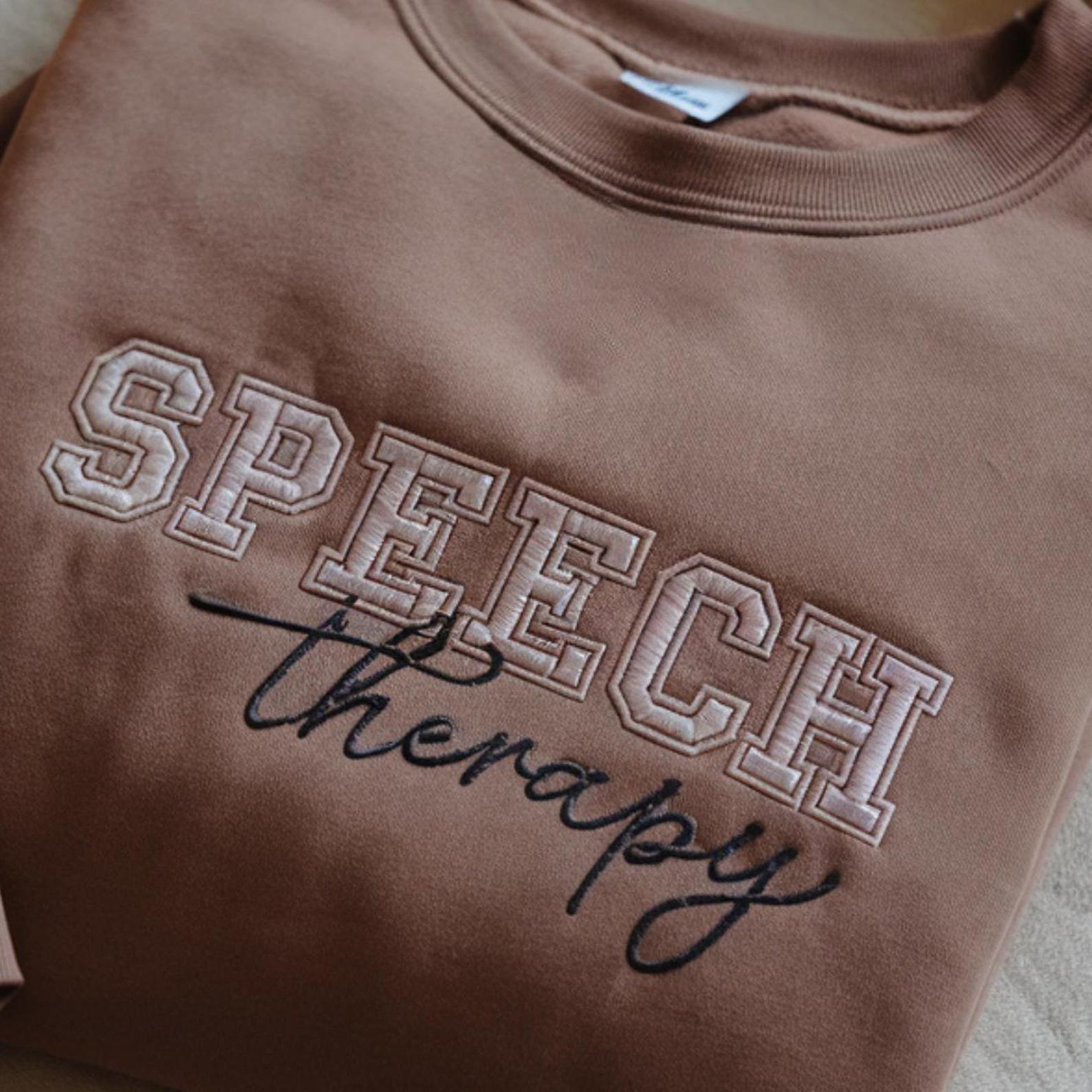 Embroidered Speech Therapy Sweatshirt, SLP Shirt 2