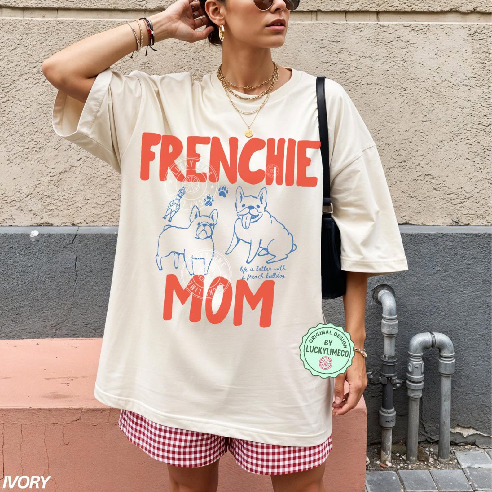 Frenchie Mom Shirt, French Bulldog Mom TShirt, Dog Mom Shirt, Gift for Animal Lovers, Funny Bulldog Shirt, Comfort Colors® Dog Tee for Her 1
