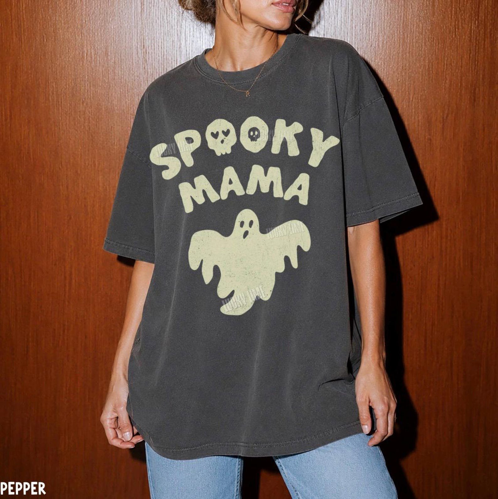 Spooky Mama Shirt, Mama Halloween Tshirt, Momster Shirt, Trendy Halloween Tee, Comfort Colors® Mama Halloween Graphic Tee, Spooky Season 3
