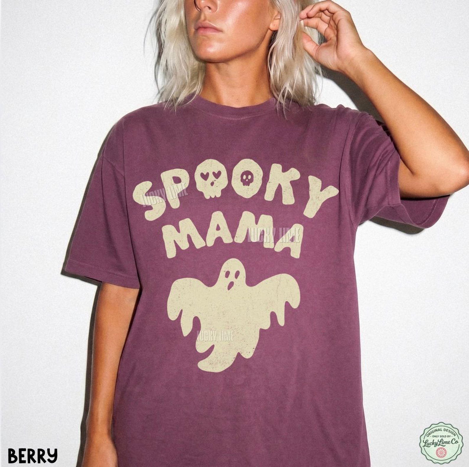 Spooky Mama Shirt, Mama Halloween Tshirt, Momster Shirt, Trendy Halloween Tee, Comfort Colors® Mama Halloween Graphic Tee, Spooky Season 5