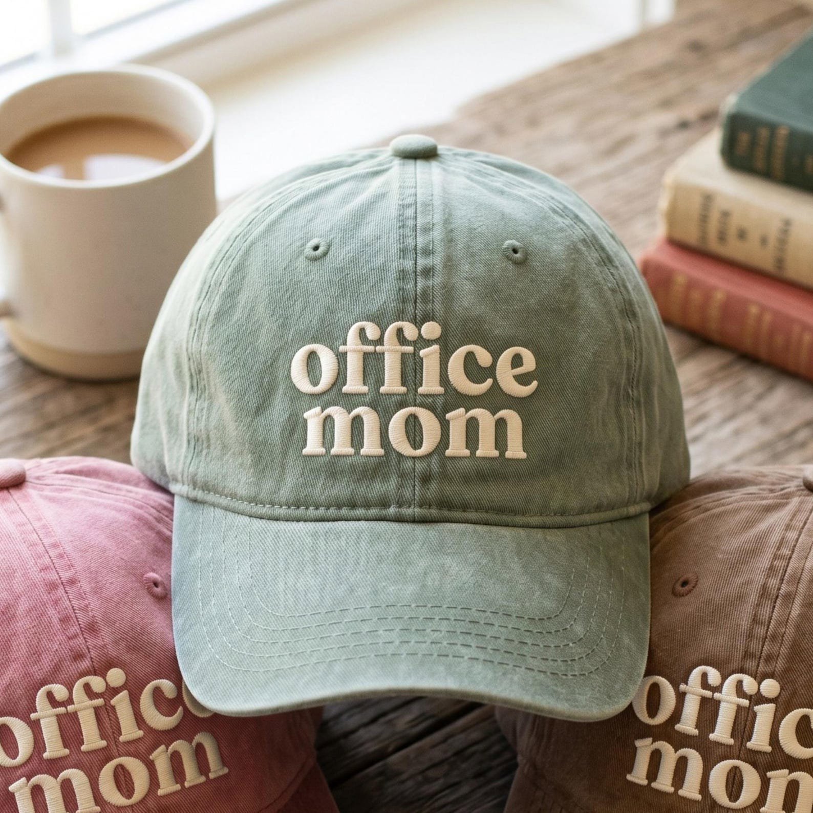 Embroidered Office Mom Hat, Wife Gift, Coworker Cap, Funny Wife Snapback 3